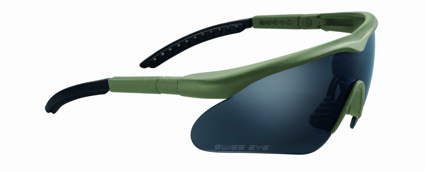 Swiss Eye Shooting Glasses Safety Sunglasses Raptor 3 Lenses Olive