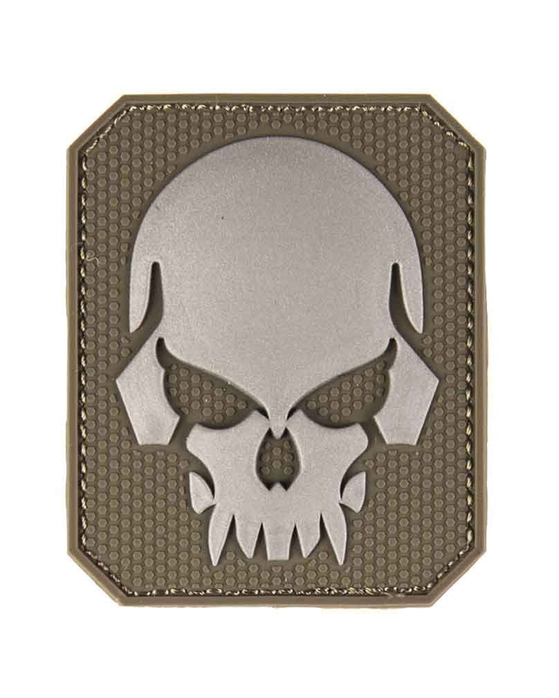Mil-Tec PVC Skull 3D Patch with Hook&loop Closure Olive