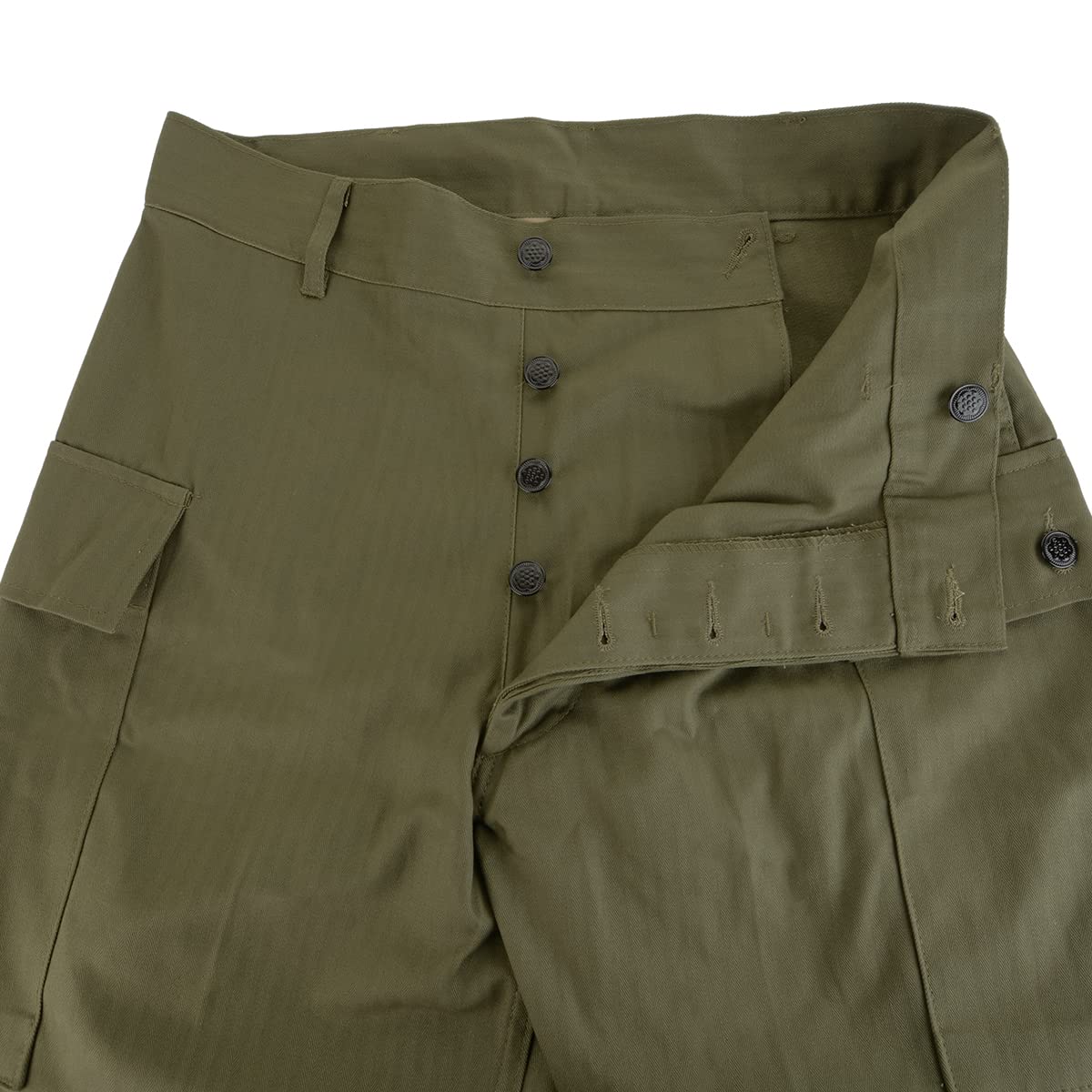 US HBT OD7 Trousers - Military Outdoor Pants Herringbone Twill 100% Cotton