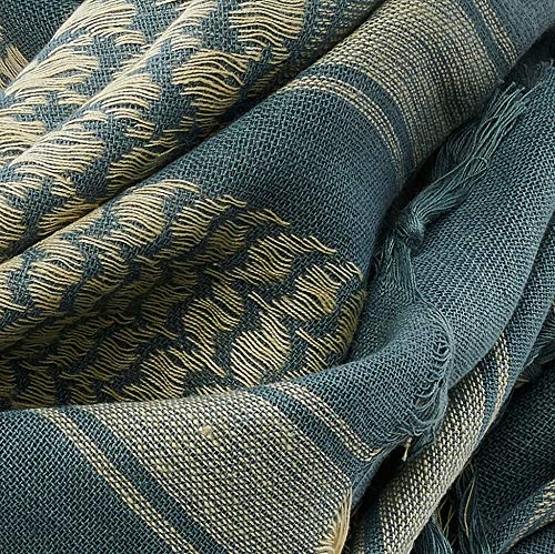 Brandit Shemag Scarf Petrol/Khaki – Tactical Cotton Desert Keffiyeh Wrap