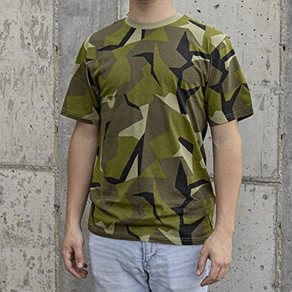 Mil-Tec Men’s Retro Cotton Military Style Sky Blue, Tarn Swedish Casual Shirt