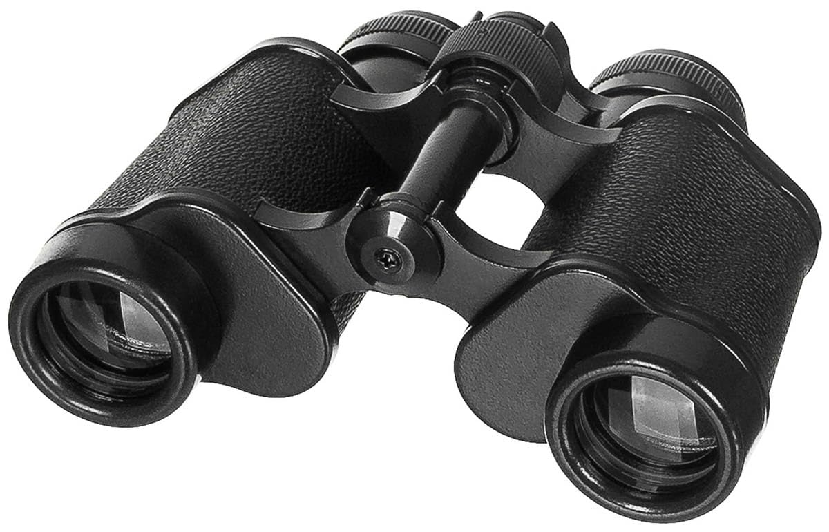 MFH Binoculars 8 x 30 Black with Leather Case for Hunting