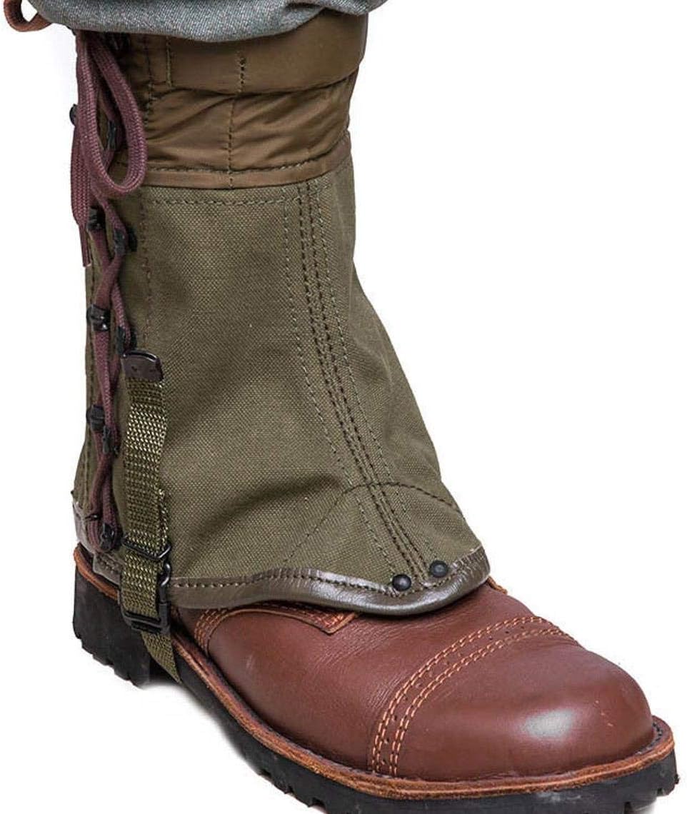 Original Vintage Italian Army Winter Gaiters OD Green Canvas
