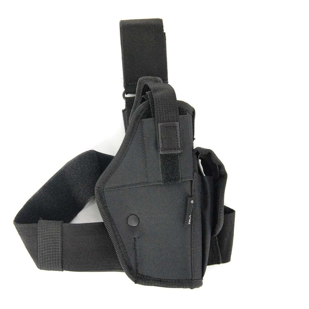 Military Tactical Adjustable Leg Pistol Holster Cordura Airsoft Webbing Black