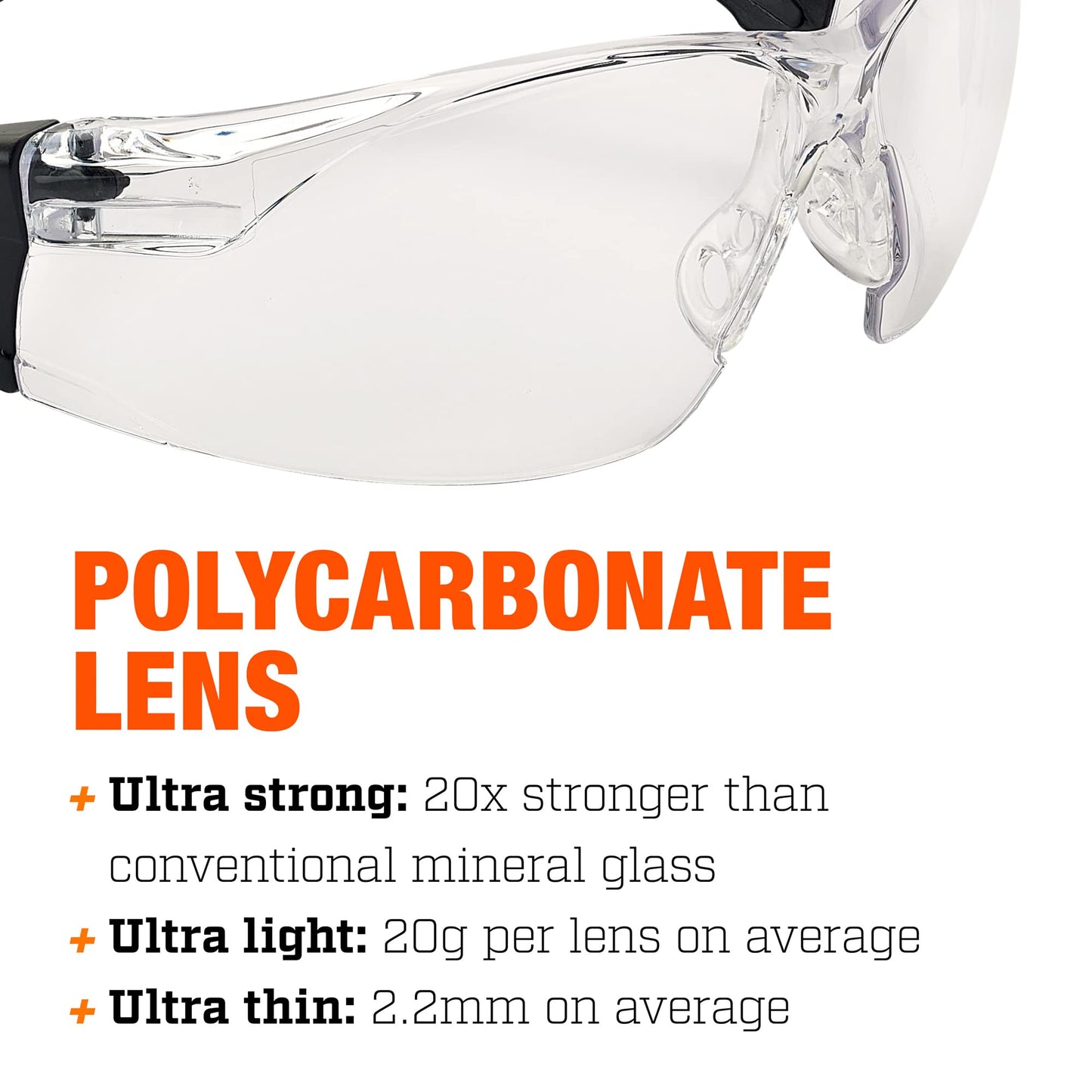 Bollé RUSH+ Tactical Safety Glasses – Matte Black Frame Clear Lenses