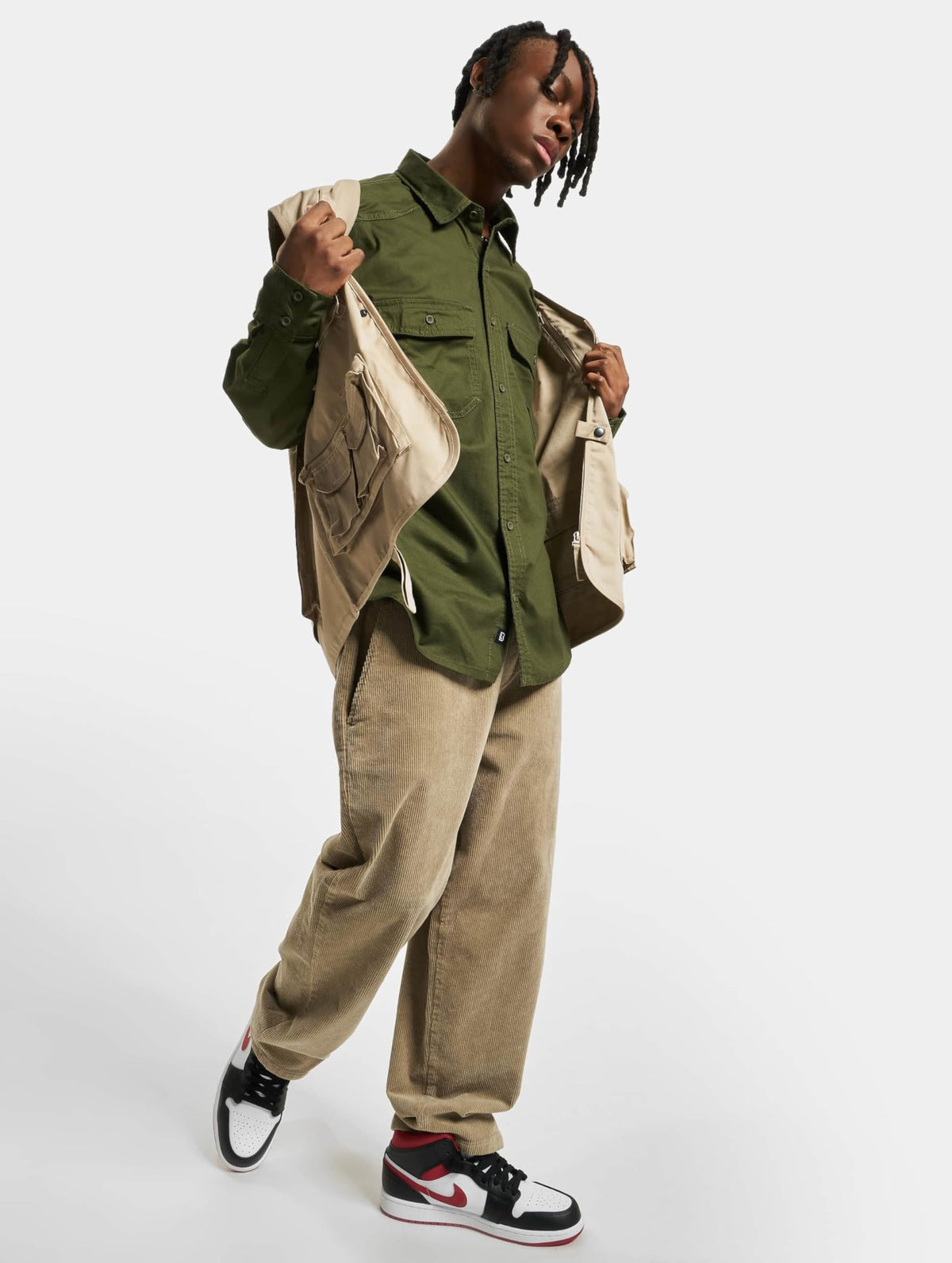 Brandit Flannel Shirt Long Sleeve Olive