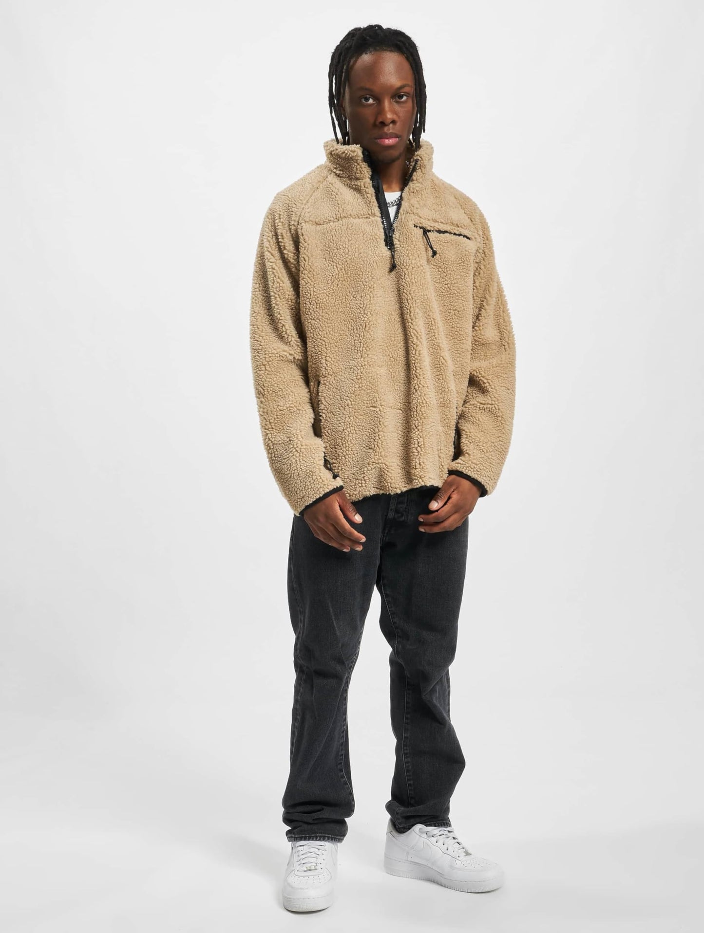 Brandit Men’s Teddyfleece Troyer Camel 5XL | Warm Pullover Outdoor Sweater