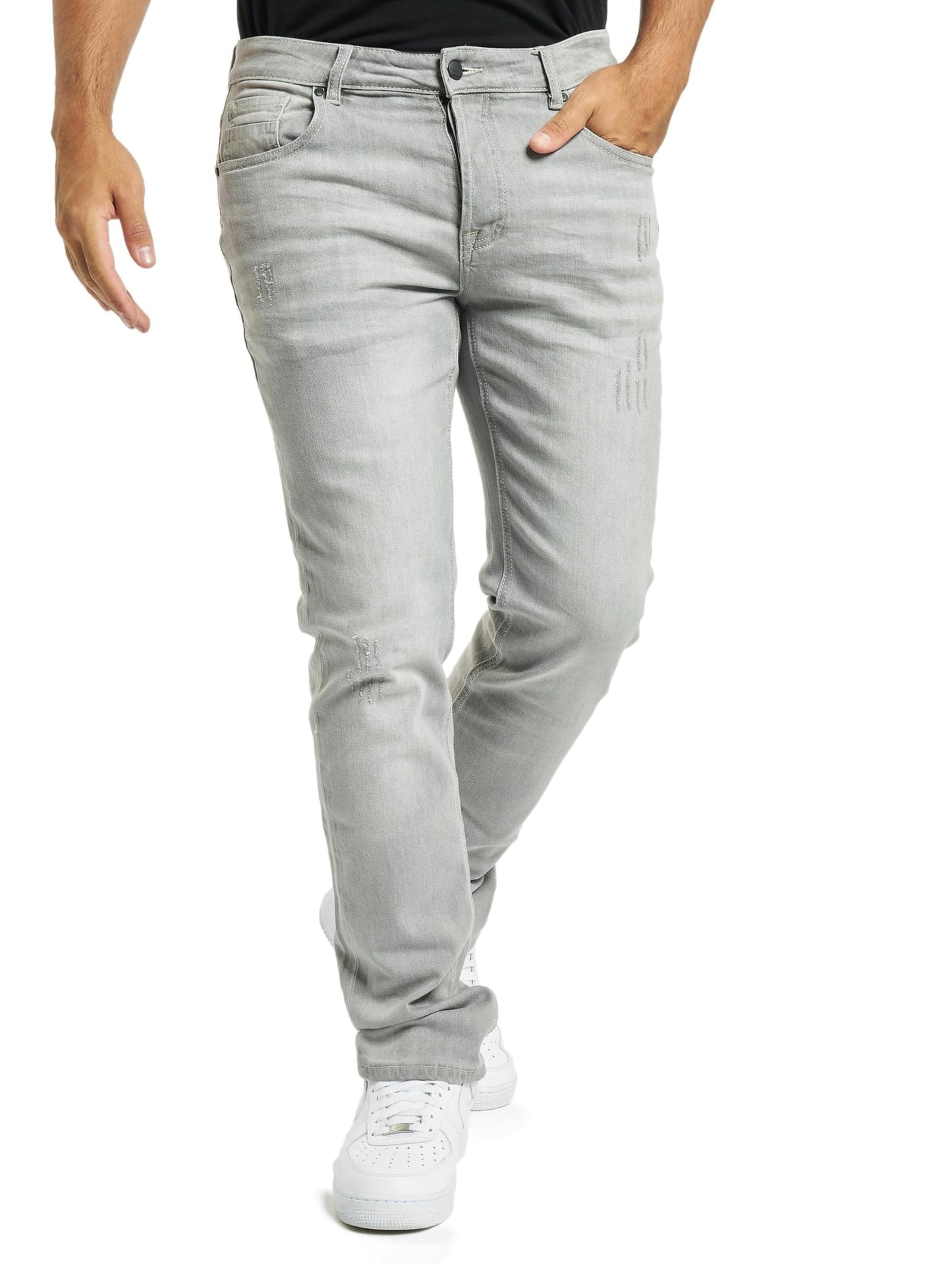Brandit Men’s Jake Denim Jeans Gray – Slim Fit Jeans