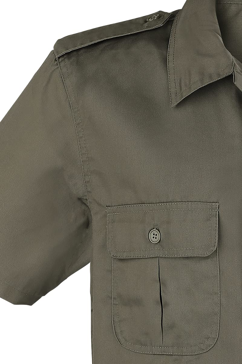 Brandit Men's Shirt 1/2 Olive Size 7XL
