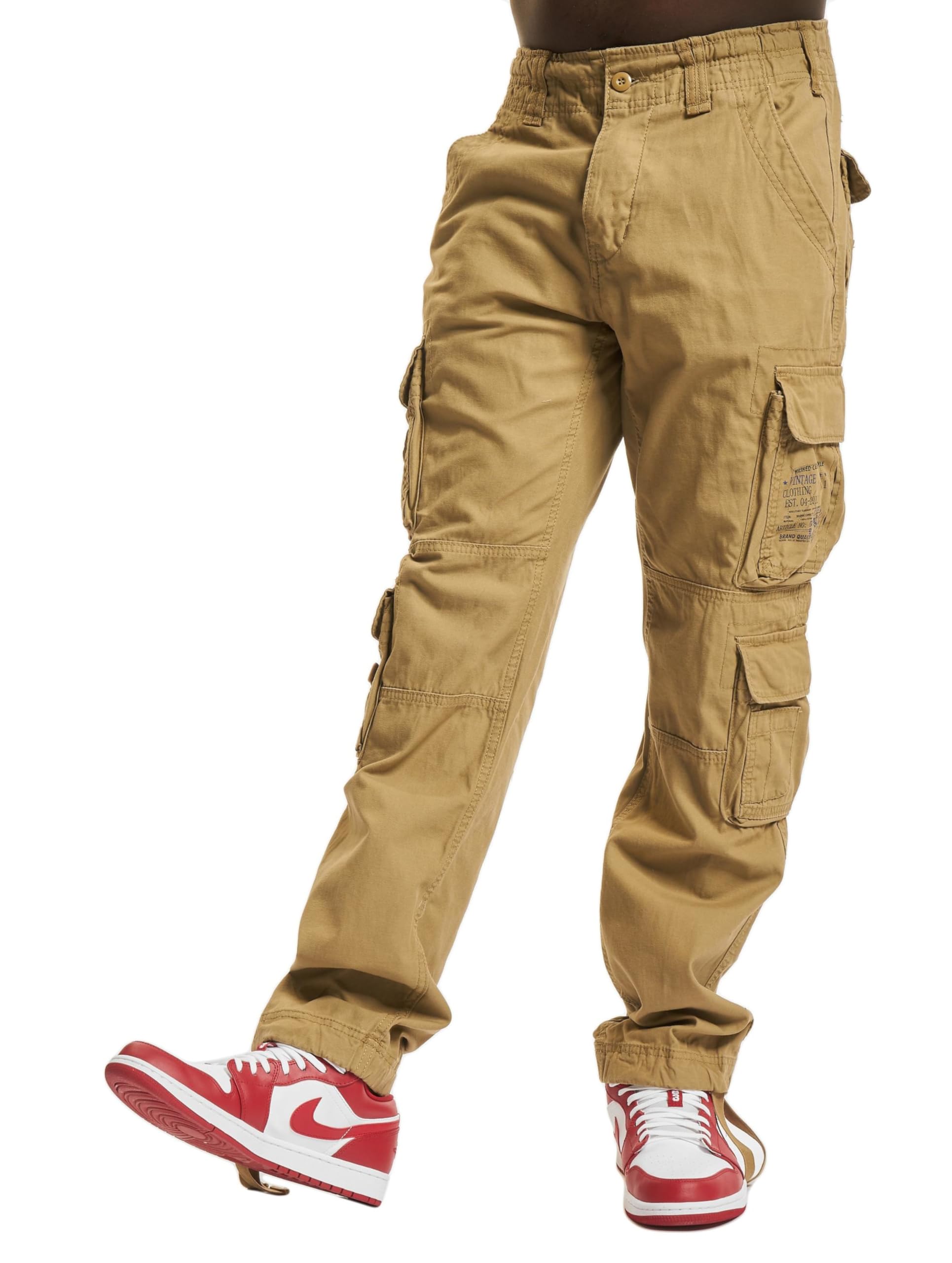 Brandit Pure Slim Fit Trousers Olive – Men’s Modern Cargo Pants