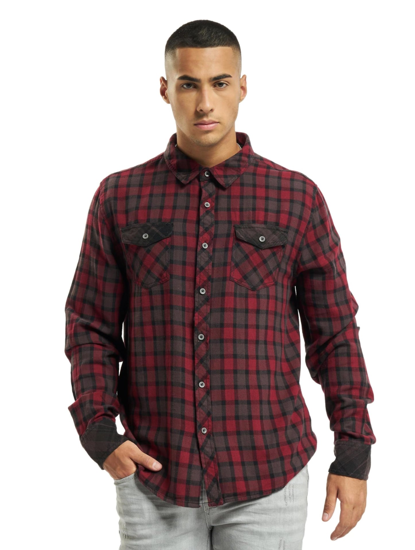 Brandit Men's Checkshirt Duncan Red/Brown size S