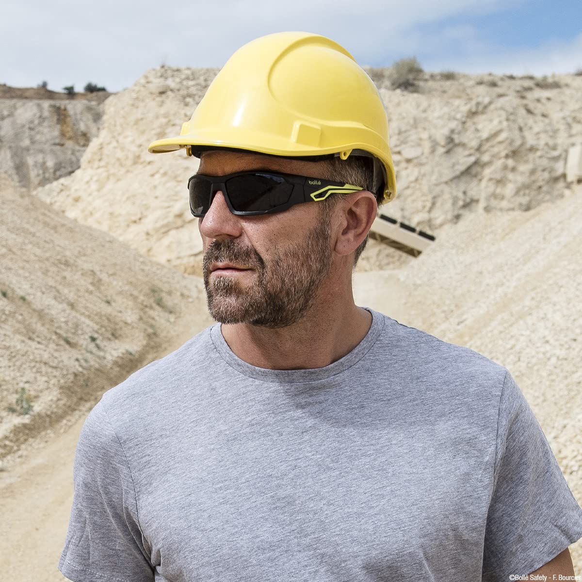 Bollé ILUKA Safety Glasses – Smoke Lens ASAF PC Rimless Eyewear