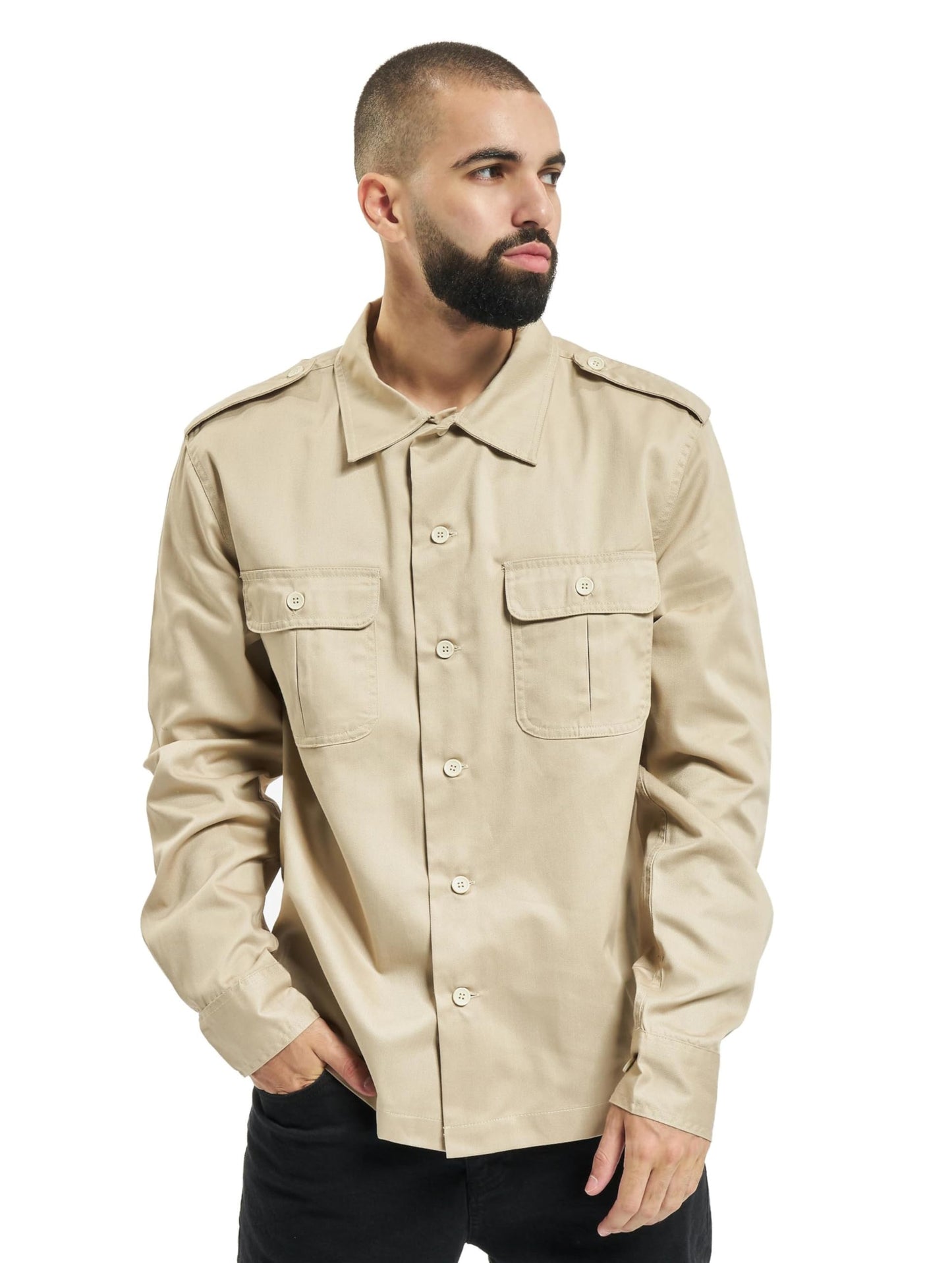 Brandit Men's Shirt 1/1 Long Sleeve Olive