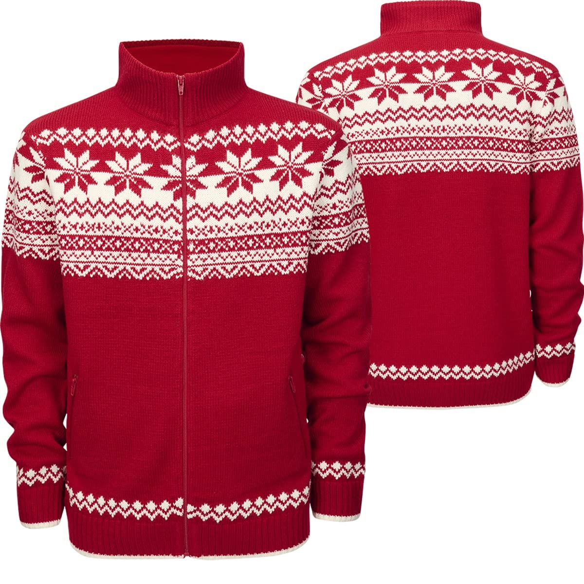 Brandit Men’s Norweger Cardigan Black | Warm Knit Winter Sweater Jacket