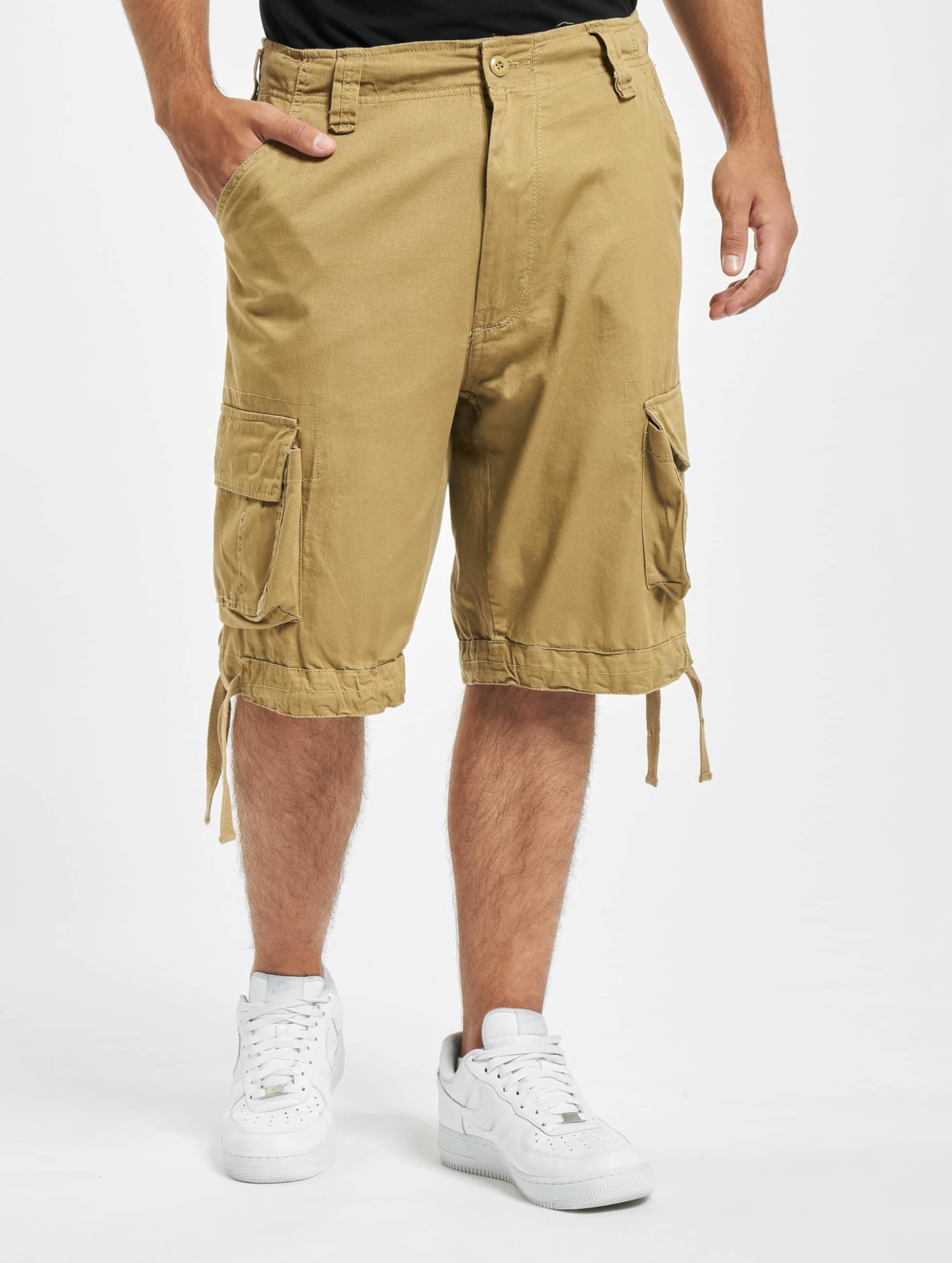 Brandit Men’s Urban Legend Shorts Beige – Vintage Military Cargo Shorts 7XL