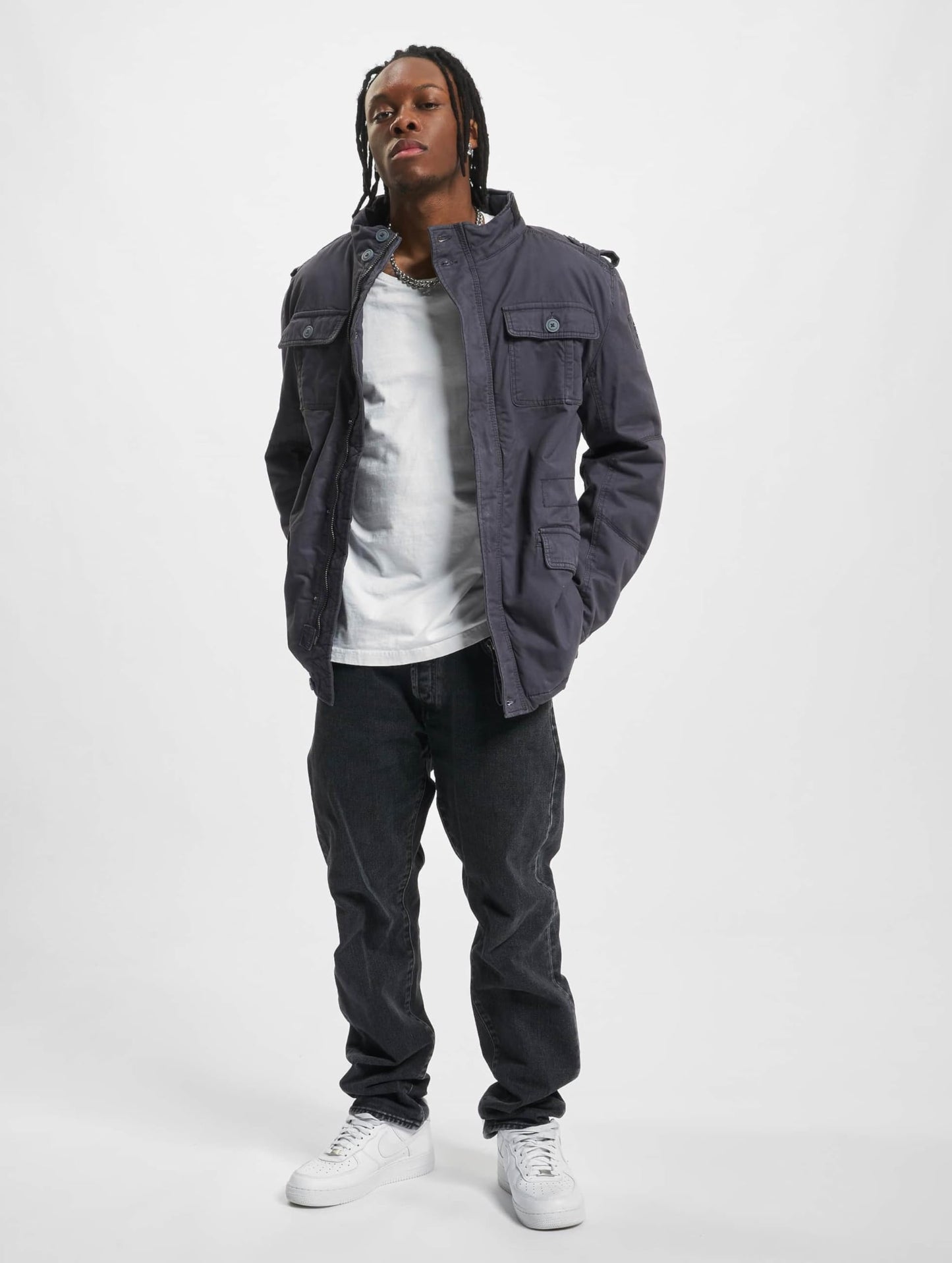 Brandit Britannia Winter Jacket Indigo S – Men’s Vintage Military Coat