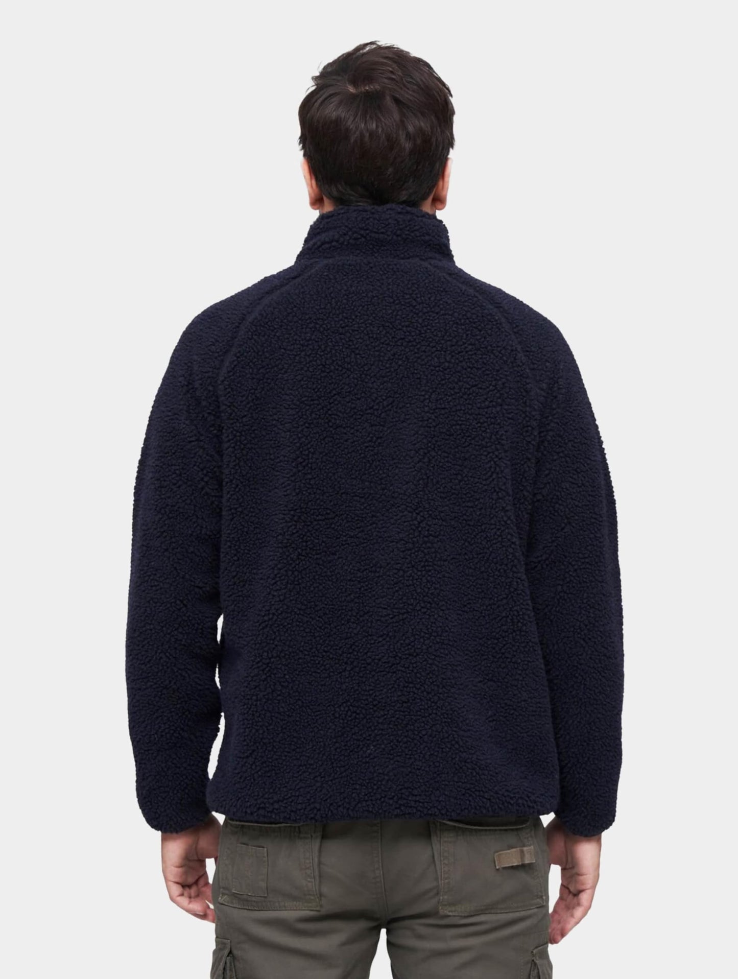 Brandit Men’s Teddyfleece Troyer Navy | Warm Pullover Outdoor Fleece Sweater