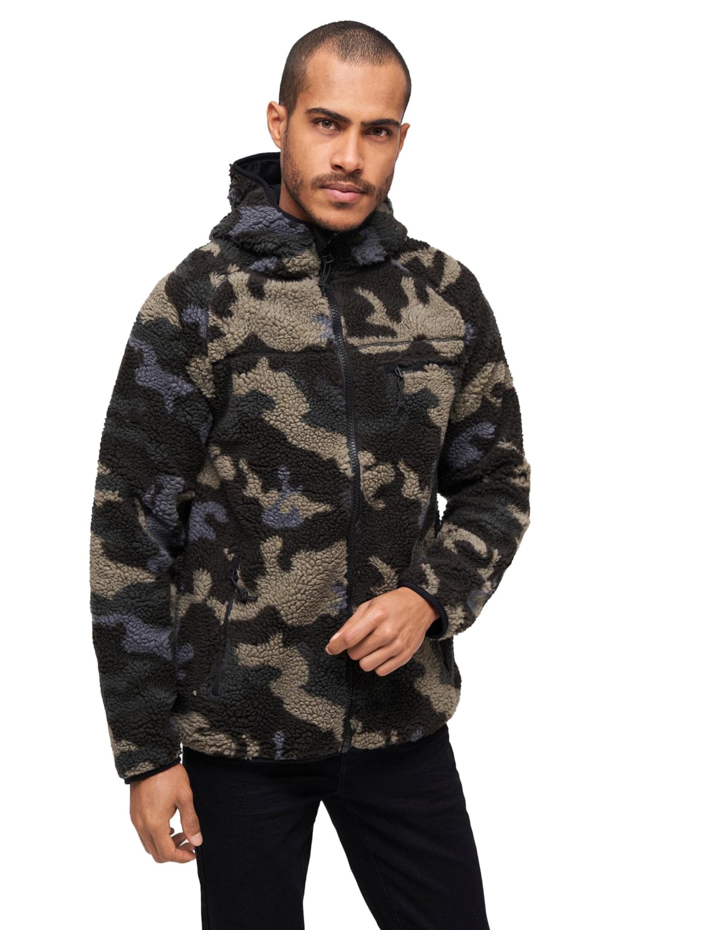 Brandit Men's Teddyfleece Worker Jacket Olive
