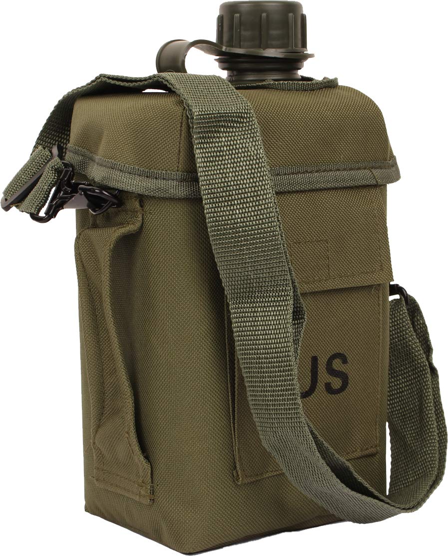 Mil-Tec 2L Patrol Canteen – Water Bottle with Cover & Shoulder Strap