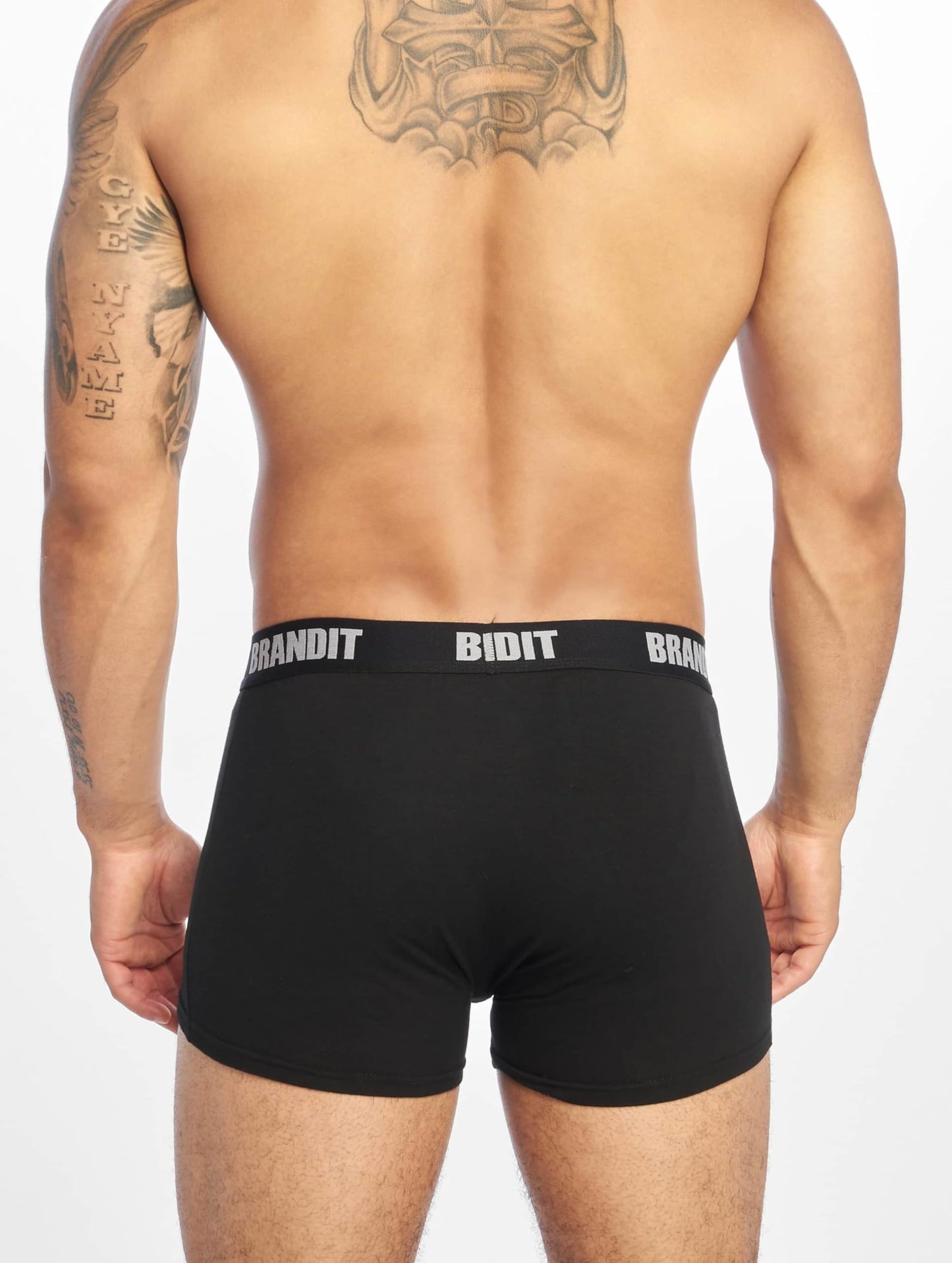 Brandit Boxershorts Logo 2 Pack Dark Camo/Black