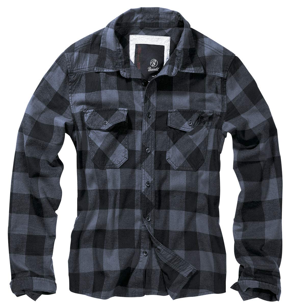 Brandit Men's Check Shirt Black/Charcoal Gray Size 6XL