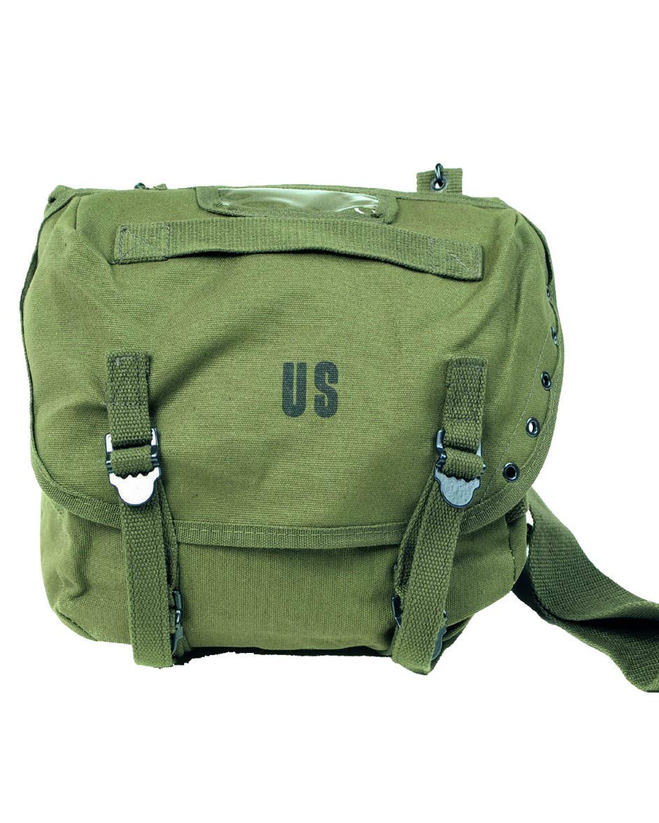 CamoOutdoor Mil-Tec US Army Bag Pack Shoulder Bag, Bread Bag, Camping Bag, Utility Bag, Pannier M67 with Belt 'Allied Star' Olive