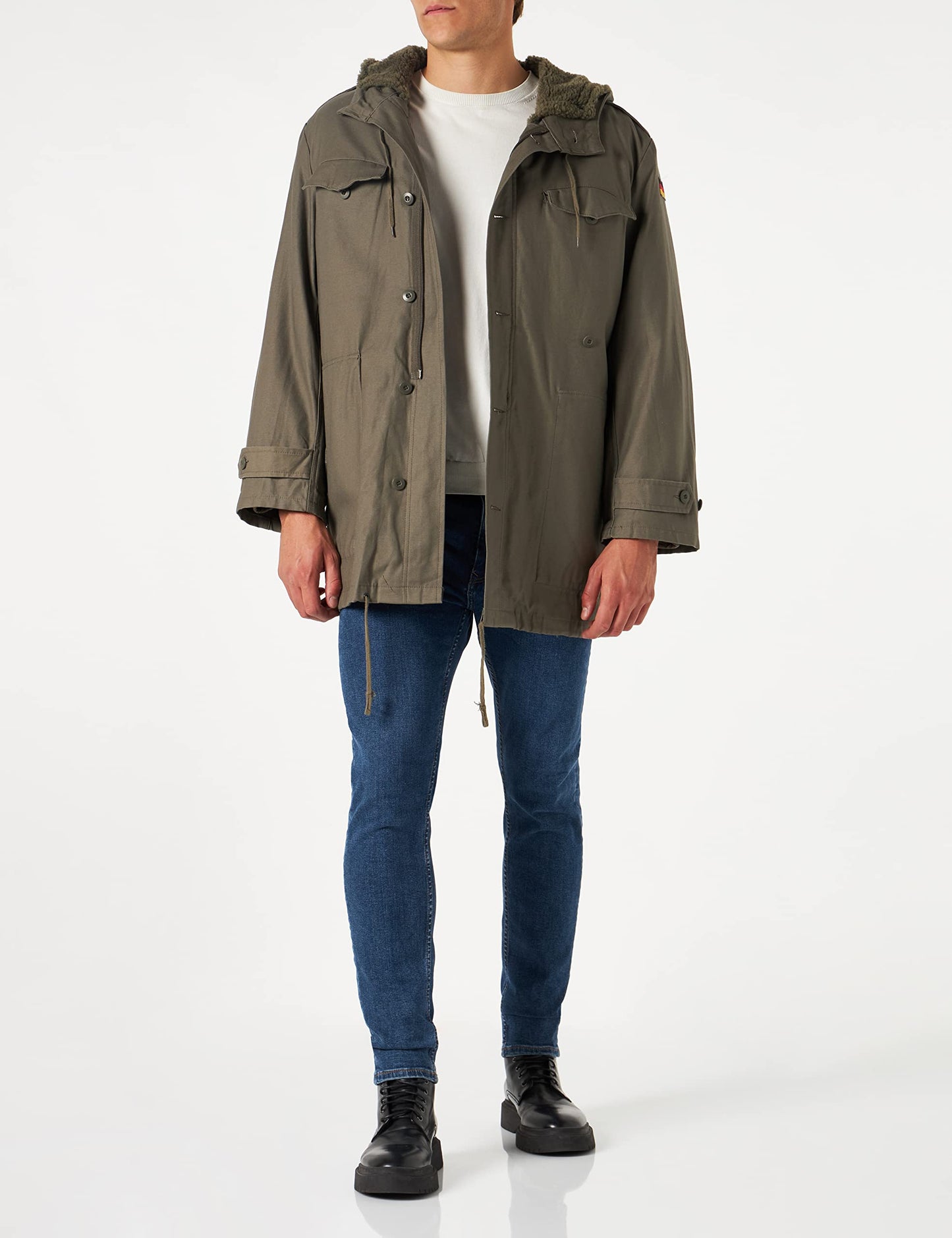 CamoOutdoor Men's German Army Classic Parka Military Combat Jacket Coat with Liner