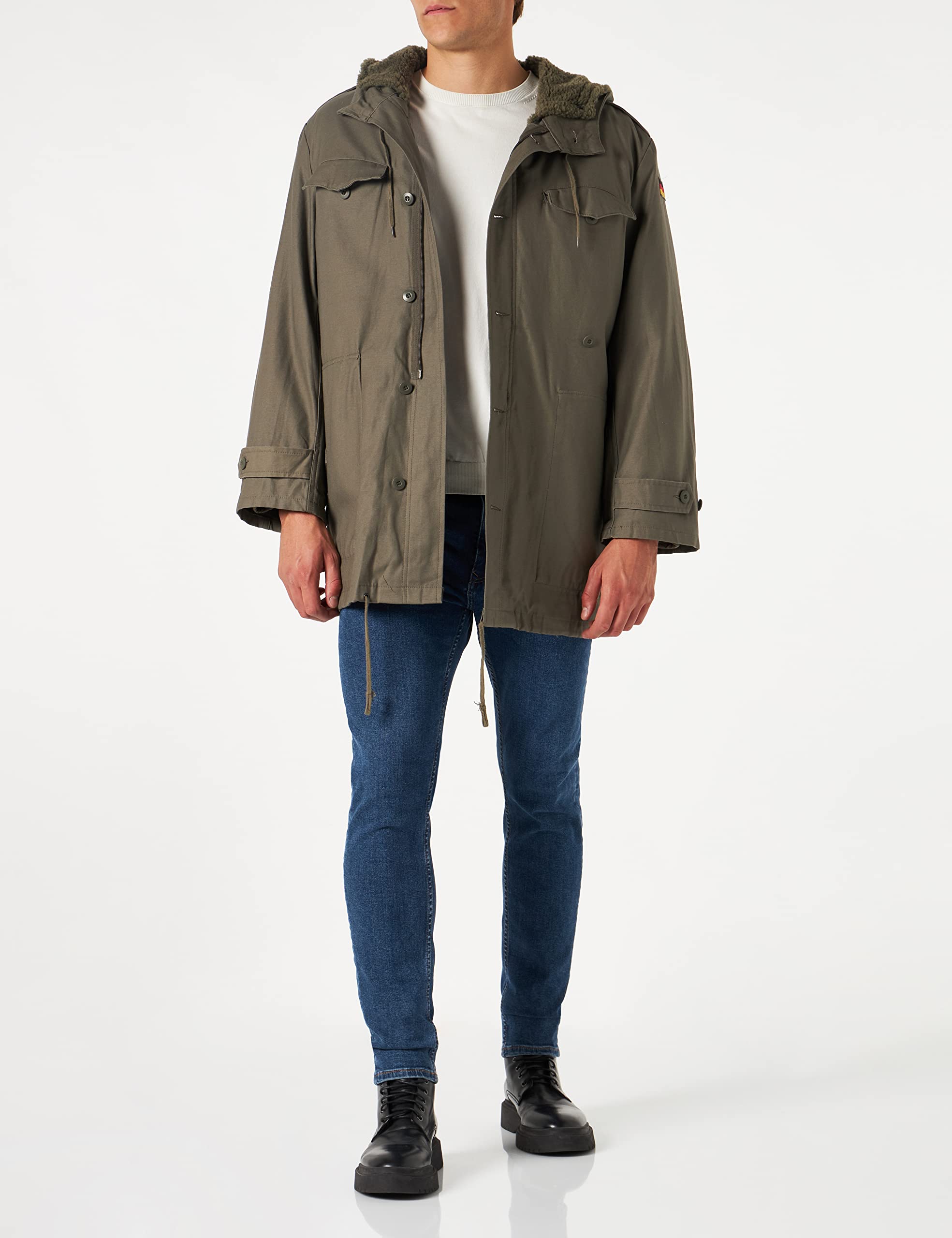 CamoOutdoor Men's German Army Classic Parka Military Combat Jacket Coat with Liner