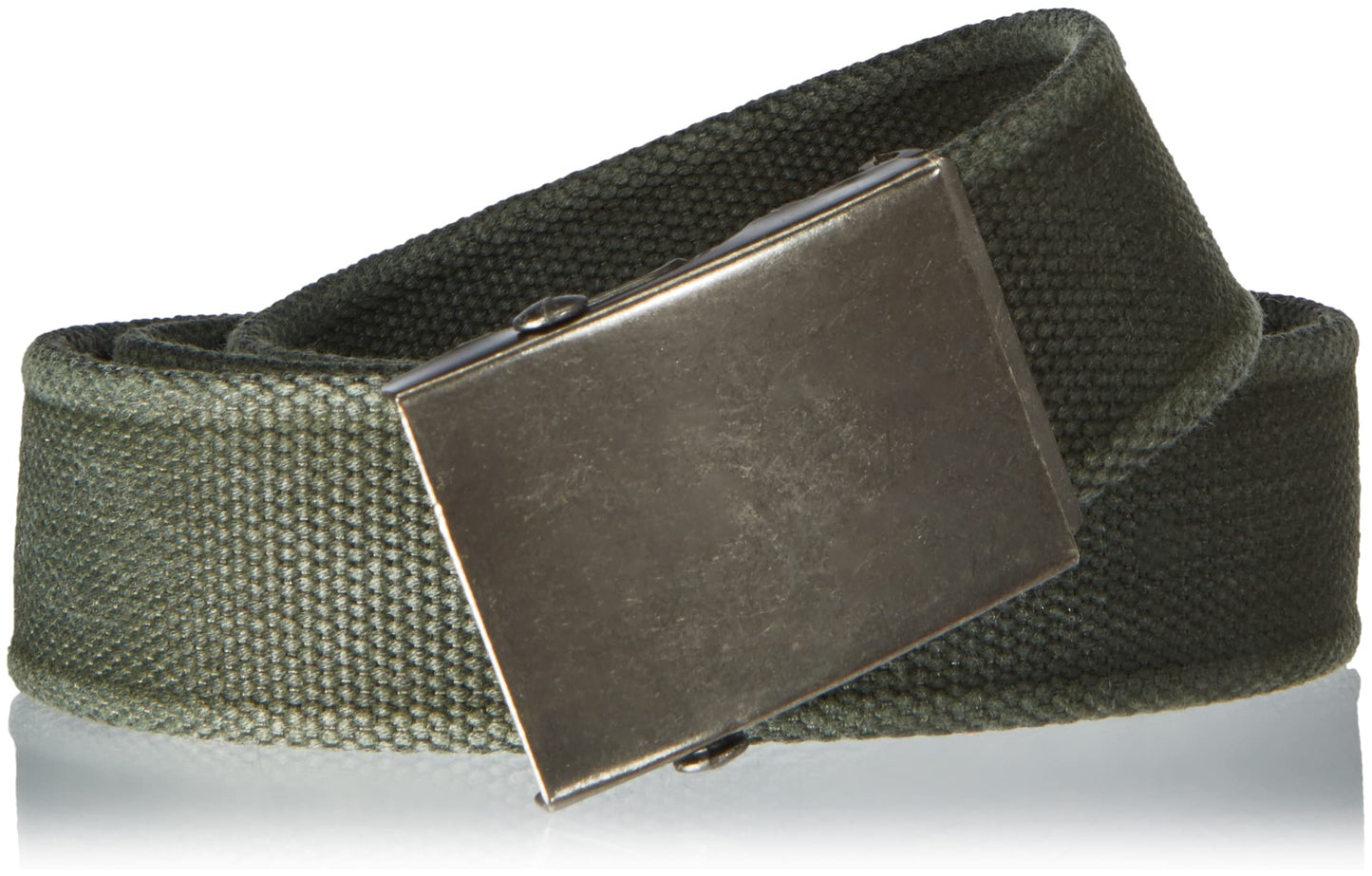 Vintage Surplus Canvas Webbing MILITARY TROUSER BELT in Black, Olive Green