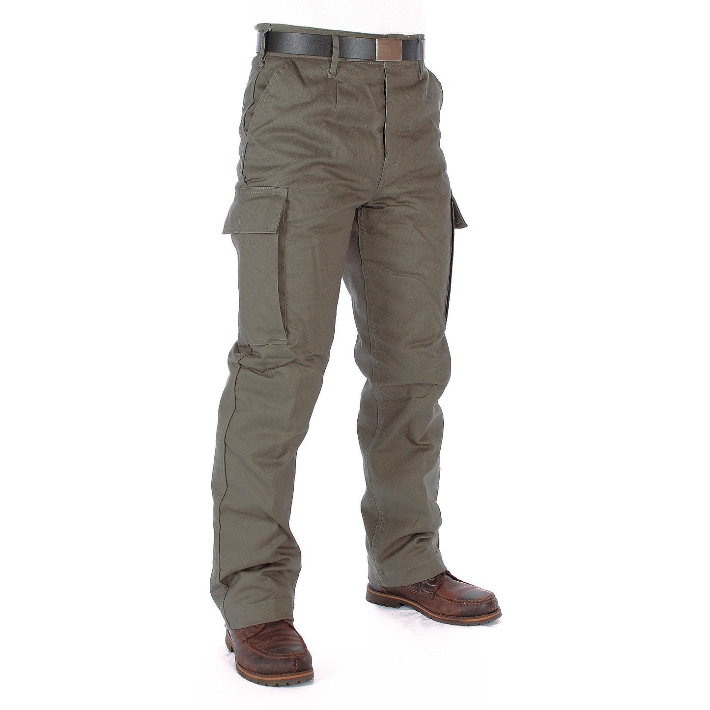 Olive Green Moleskin Thermal Trousers
