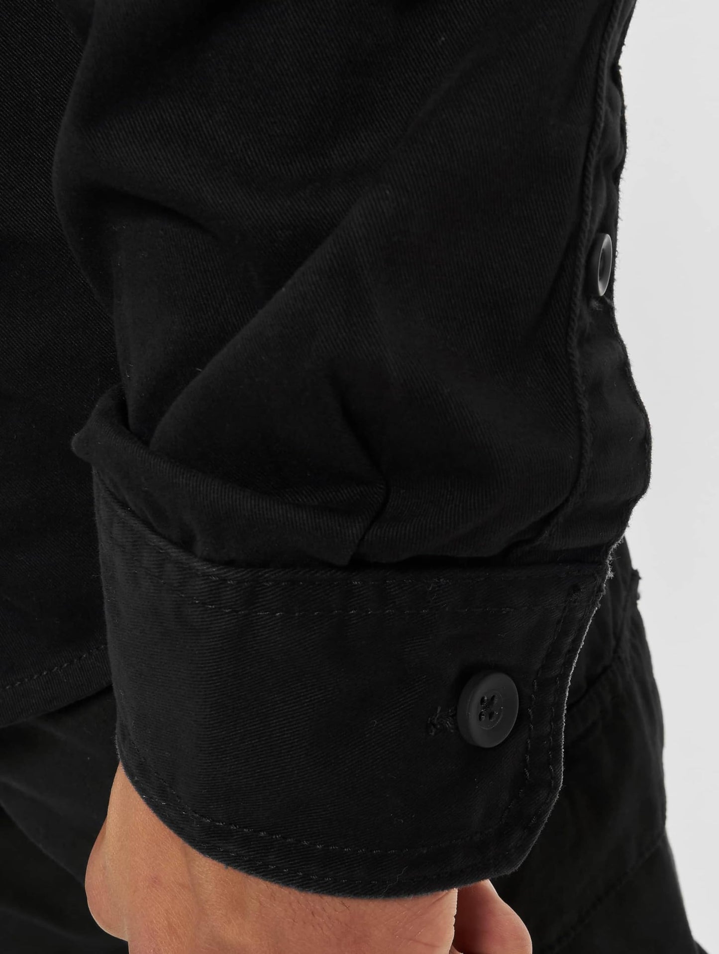 Brandit Vintage Long Sleeve Shirt Black L – Men’s Cotton Military Style