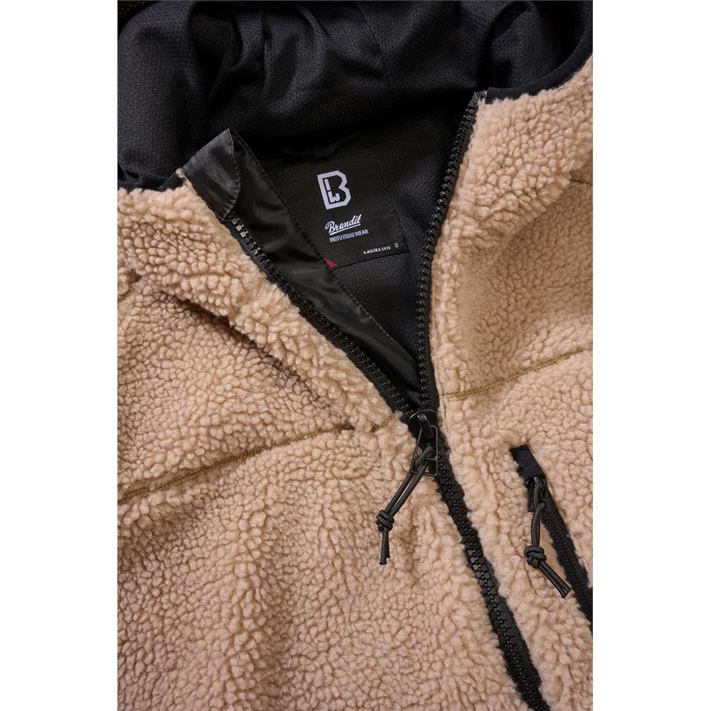 Brandit Women's Ladies Teddy Fleece Jacket Hood