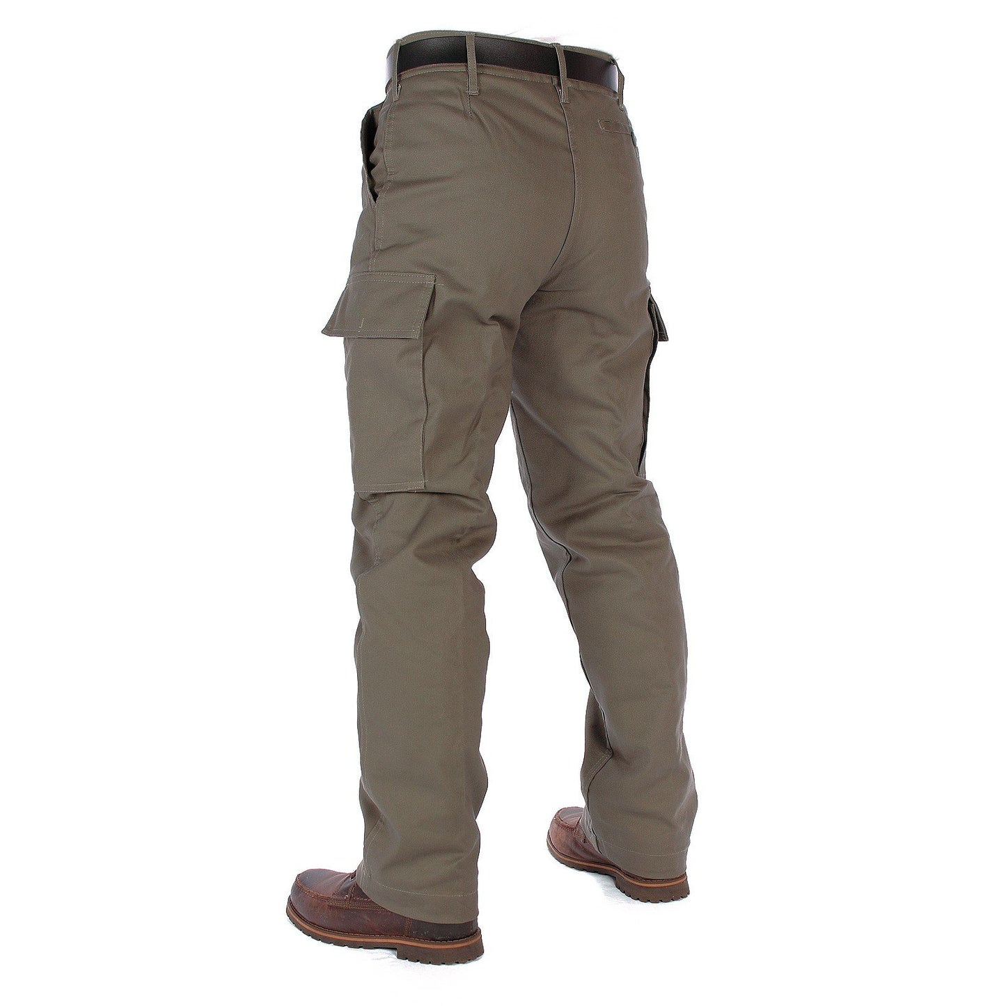Olive Green Moleskin Thermal Trousers