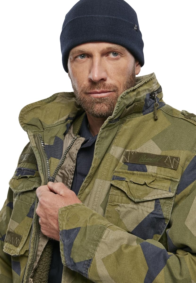 Brandit Men’s M-65 Giant Jacket Swedish Camo M90 – Vintage Military Field Coat 4XL
