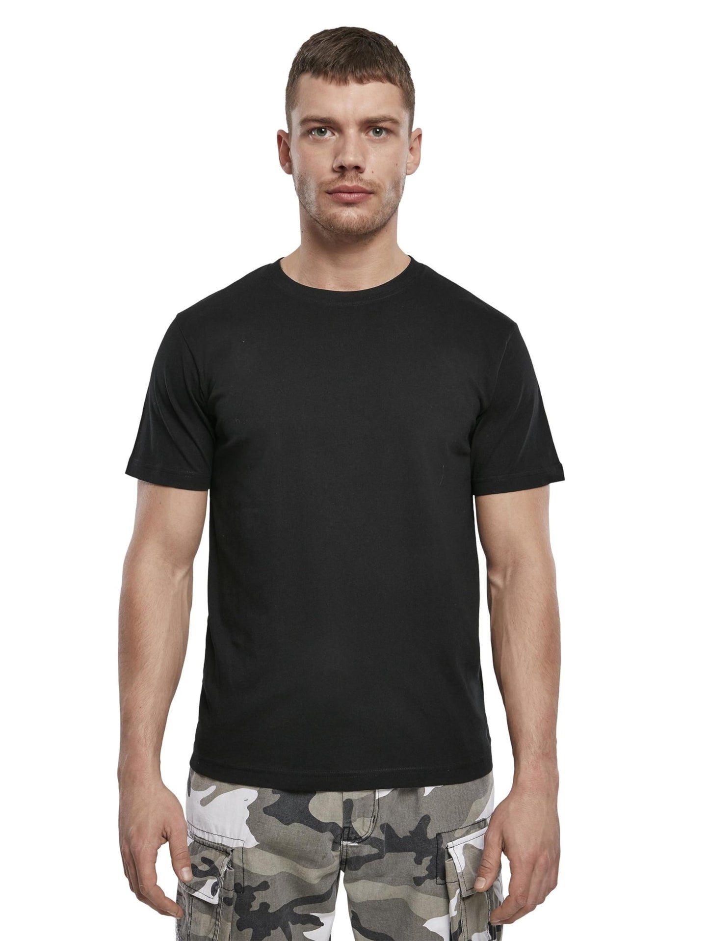 Brandit Men’s Cotton T-Shirt Black 6XL – Plus Size Everyday Wear