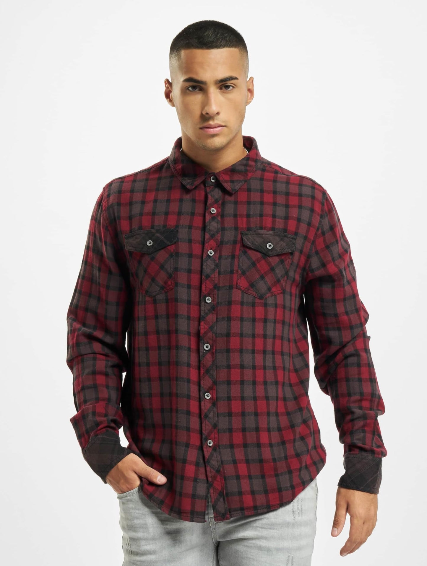 Brandit Men's Checkshirt Duncan Red/Brown size S