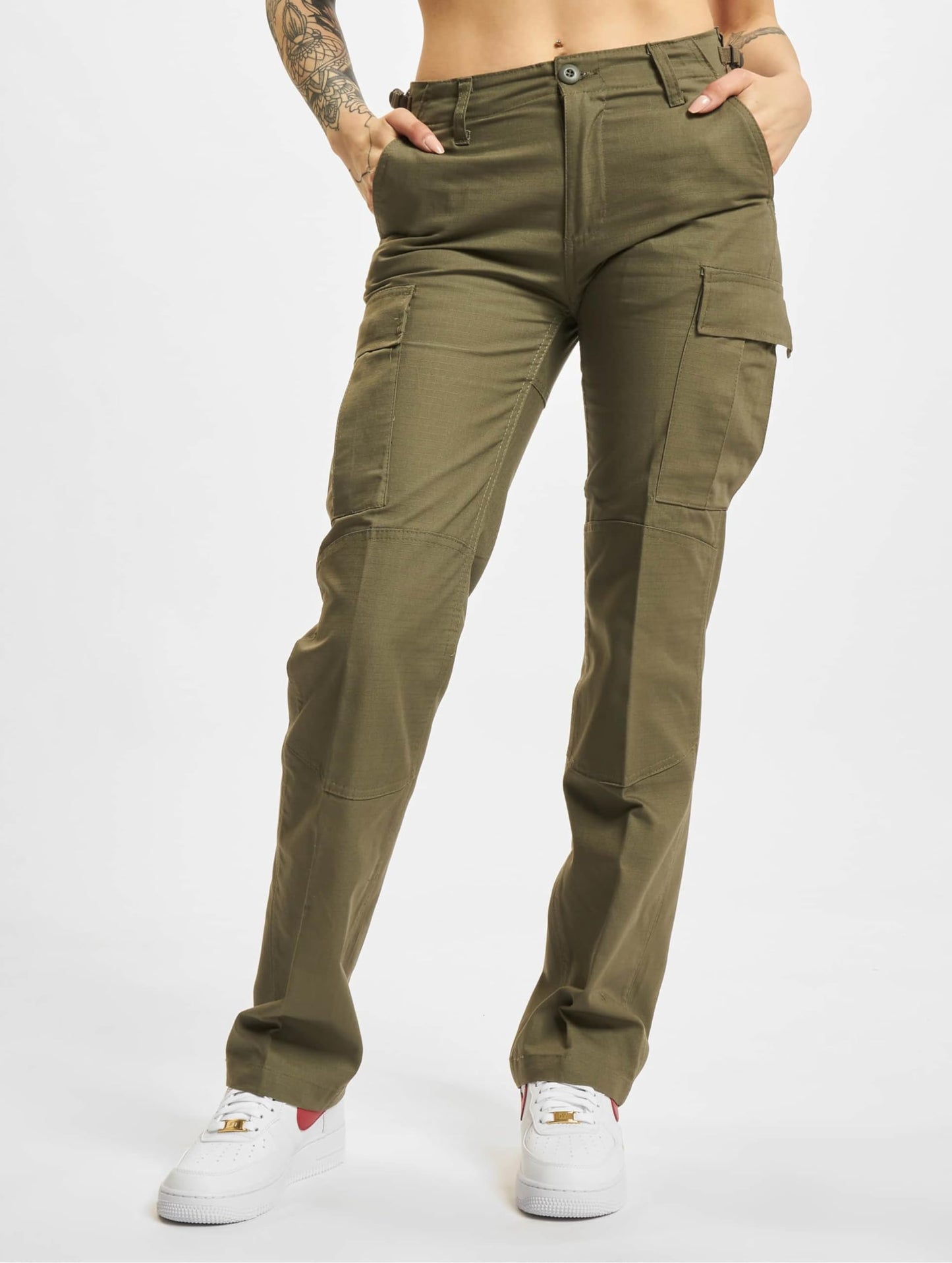 Brandit Women's BDU ripstop trousers, olive, 4 US