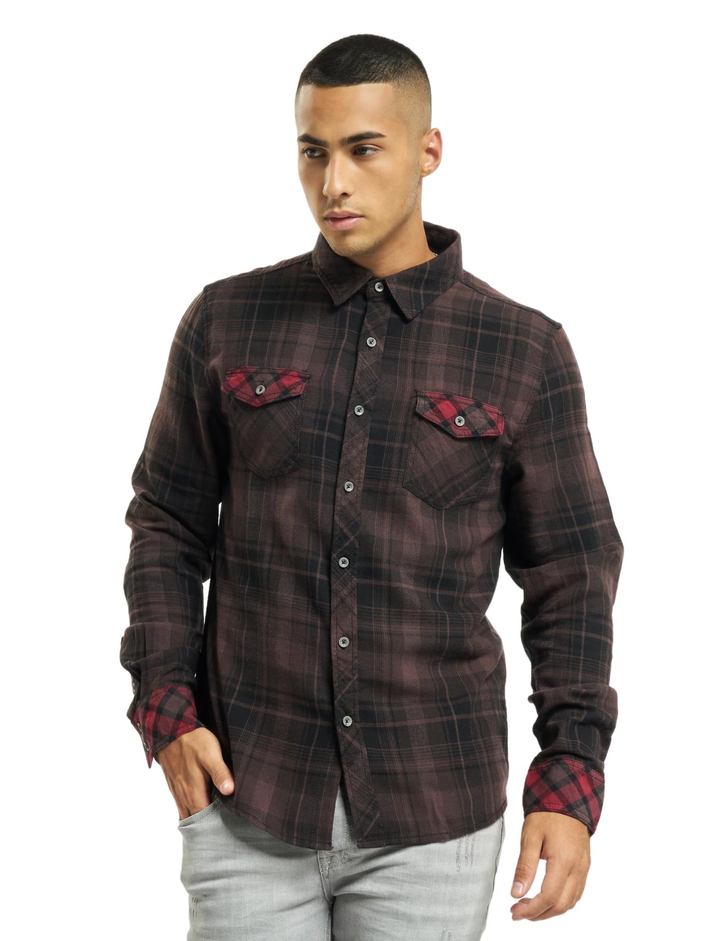 Brandit Men's Checkshirt Duncan Brown/Black