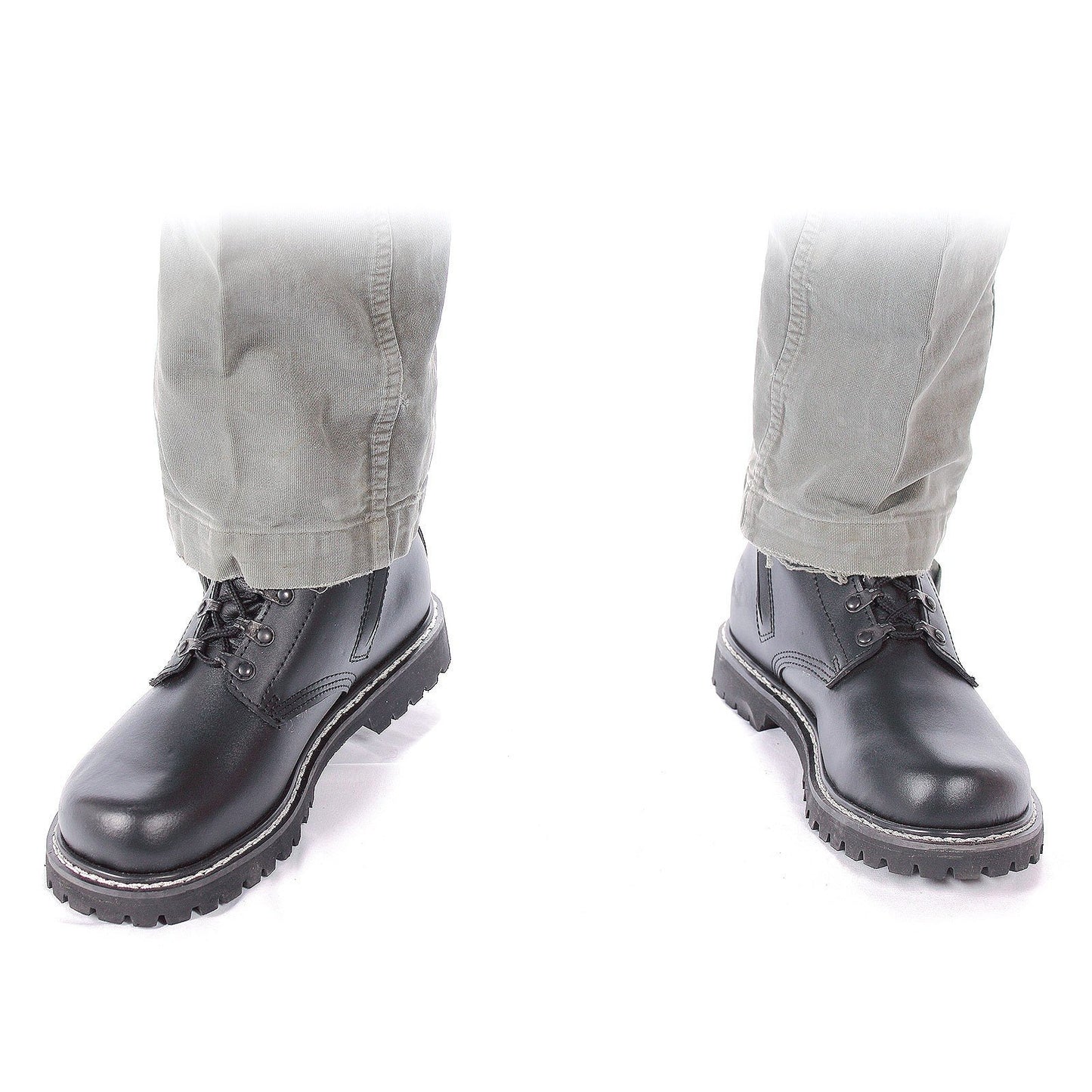 Mil-Tec Men’s Rain Equestrian Boots Black Leather Waterproof Riding
