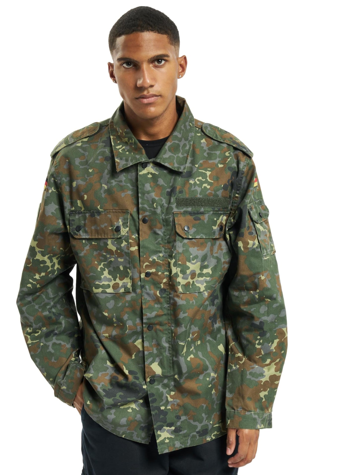 Brandit Men’s BW Field Tunic Flecktarn M – Military Style Lightweight Jacket