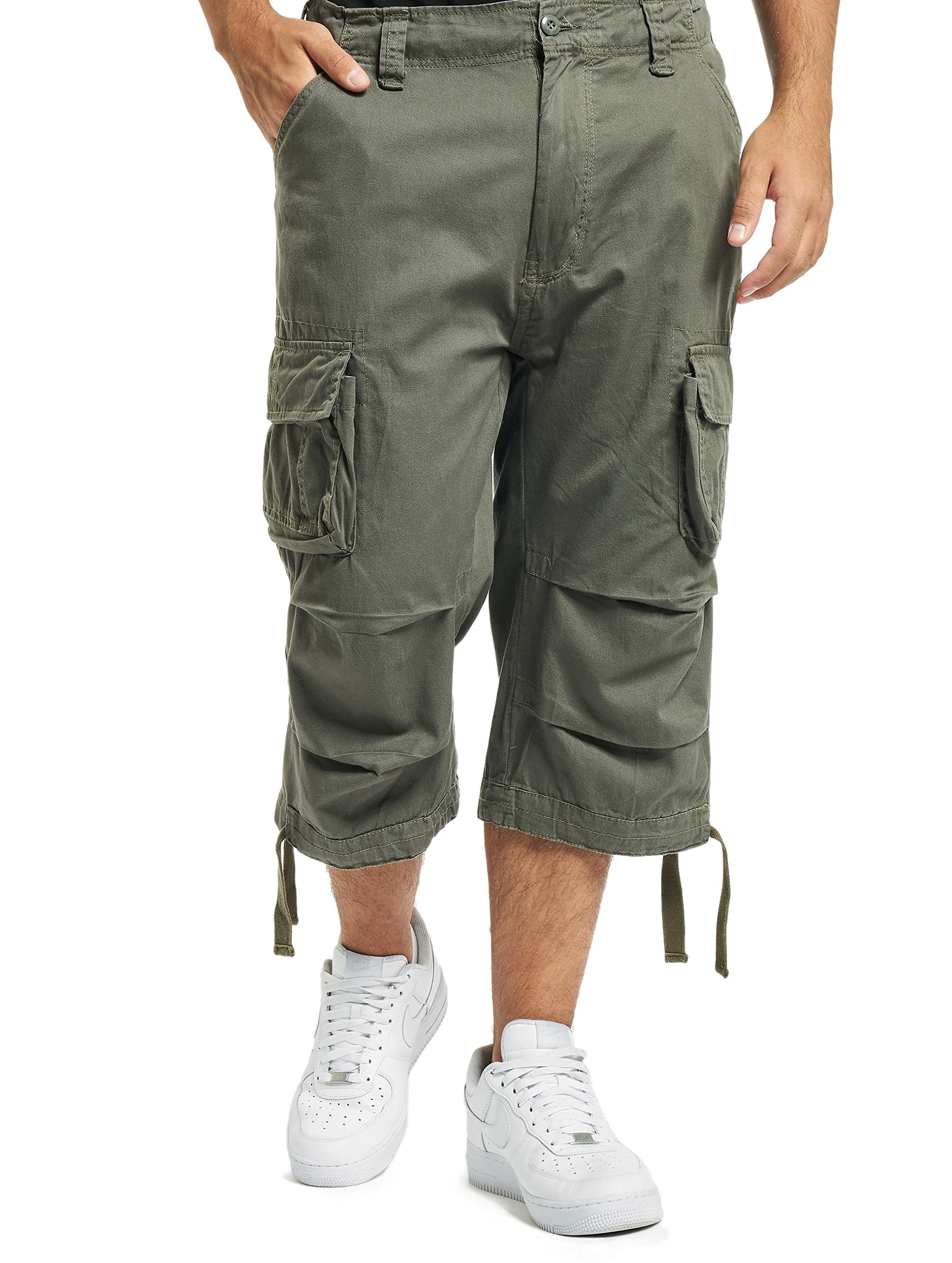 Brandit Men’s Urban Legend 3/4 Shorts Olive – Vintage Military Cargo Shorts