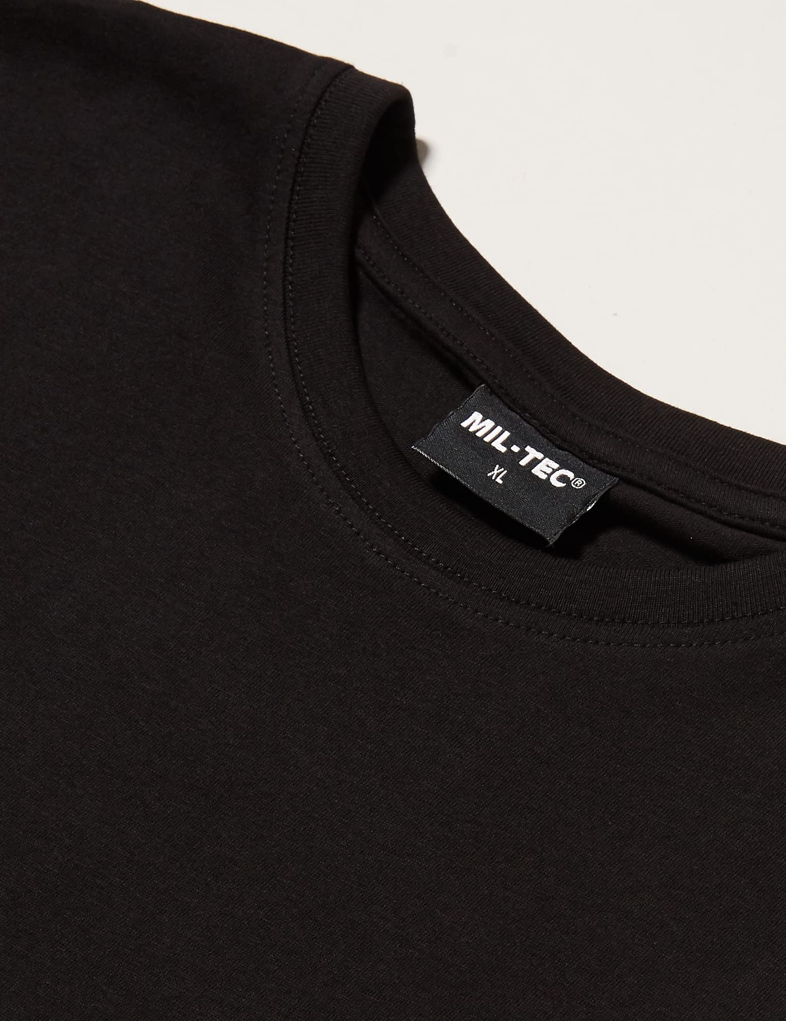 Plain US BDU Style T-Shirt in Black, Olive Green or Coyote Khaki (XXL, Black)