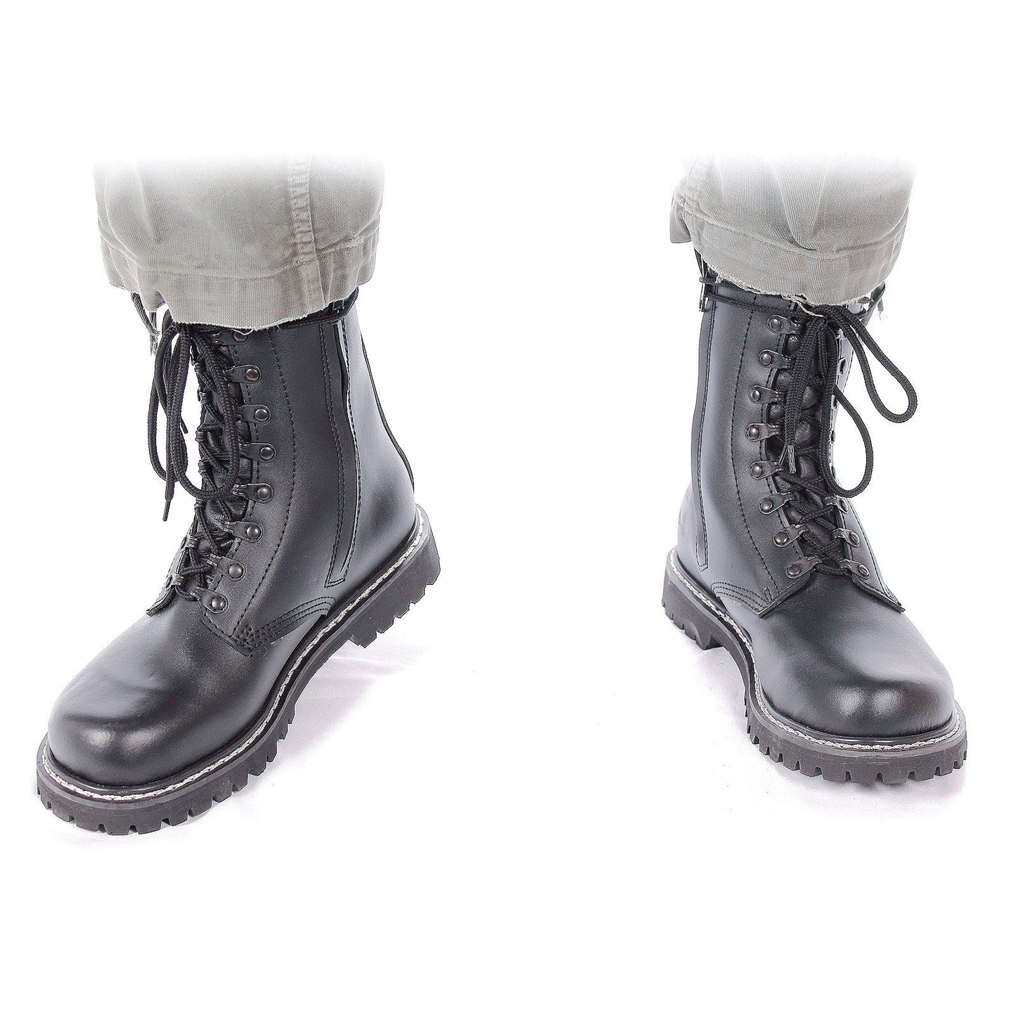 Mil-Tec Men’s Rain Equestrian Boots Black Leather Fur Lined 43 EU