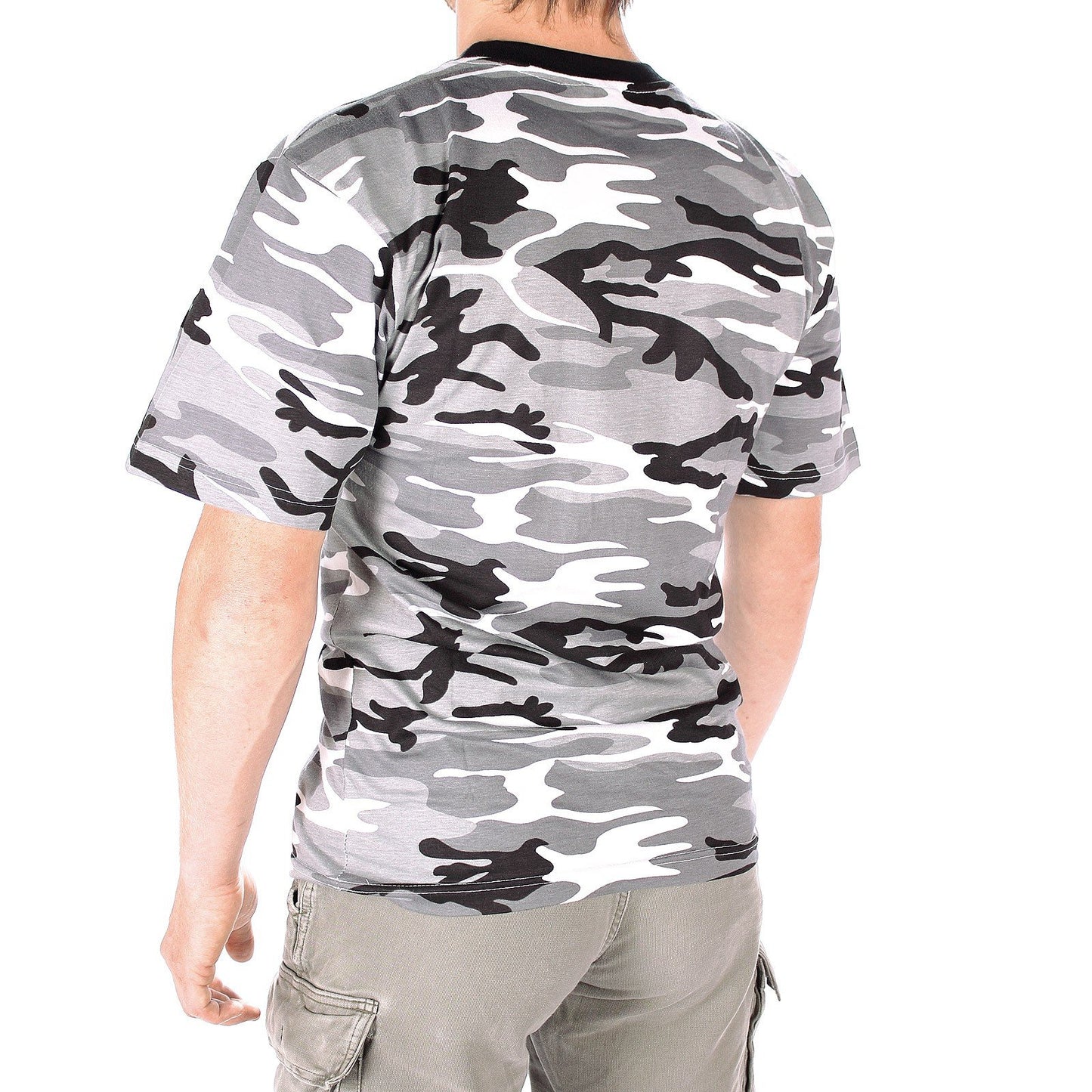 Mil-Tec Urban Camouflage T-Shirt Cotton Crew Neck Military Style