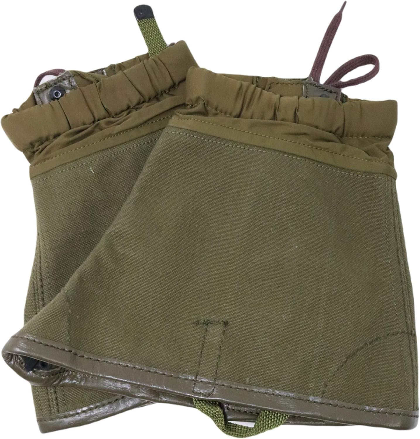 Original Vintage Italian Army Winter Gaiters OD Green Canvas