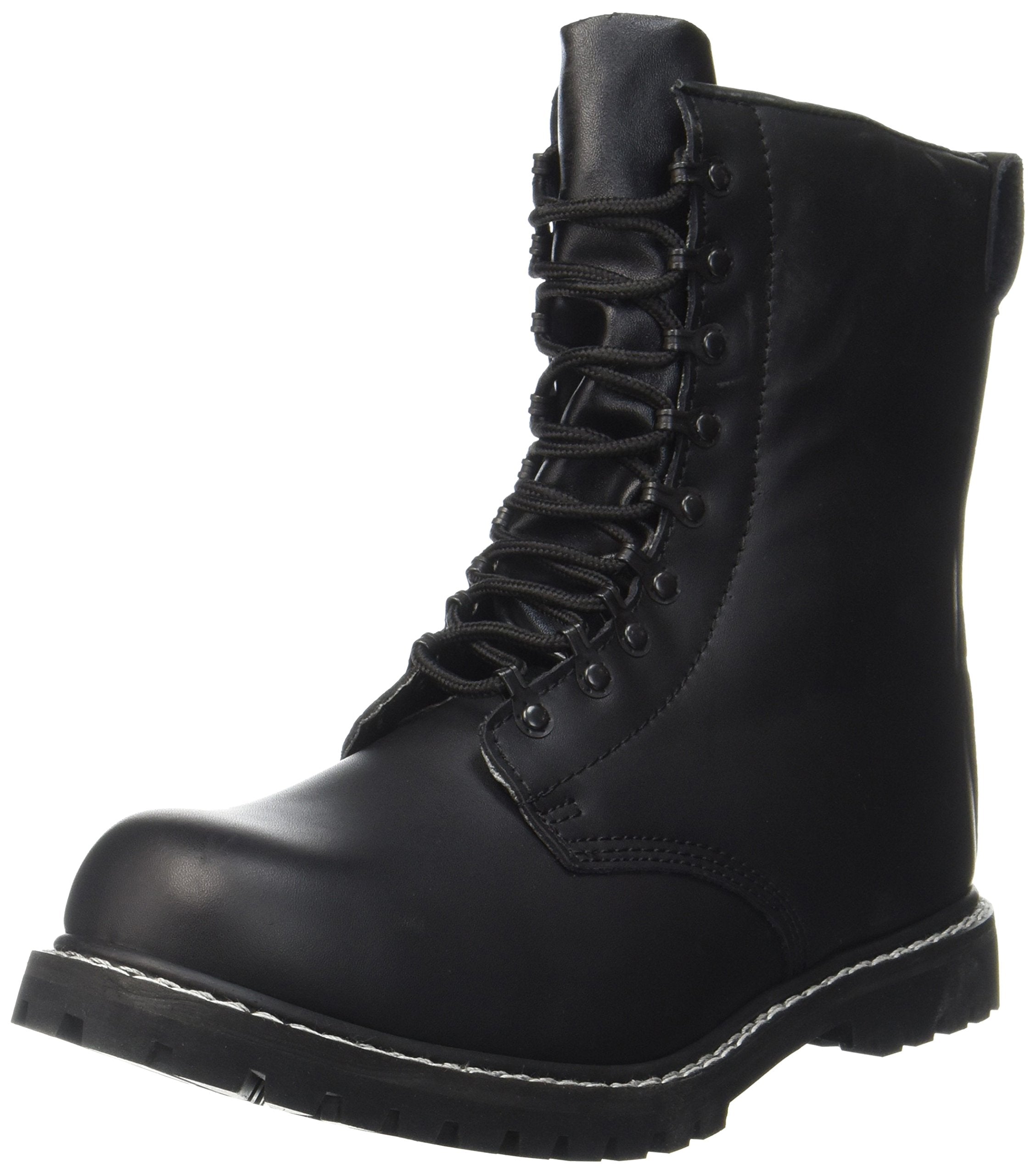 Mil-Tec Men’s Retro Combat Boots Black Leather Tactical Military