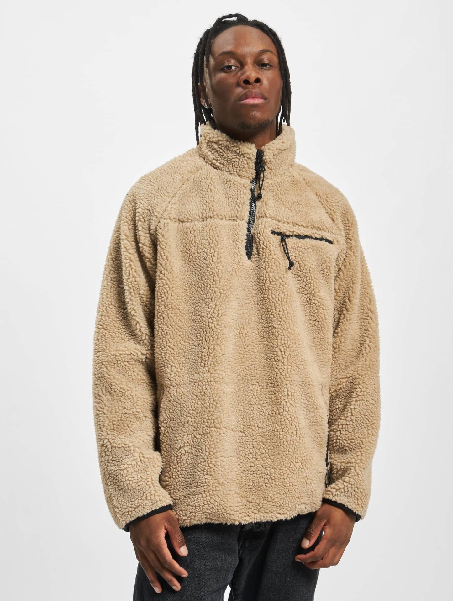 Brandit Men’s Teddyfleece Troyer Camel 5XL | Warm Pullover Outdoor Sweater