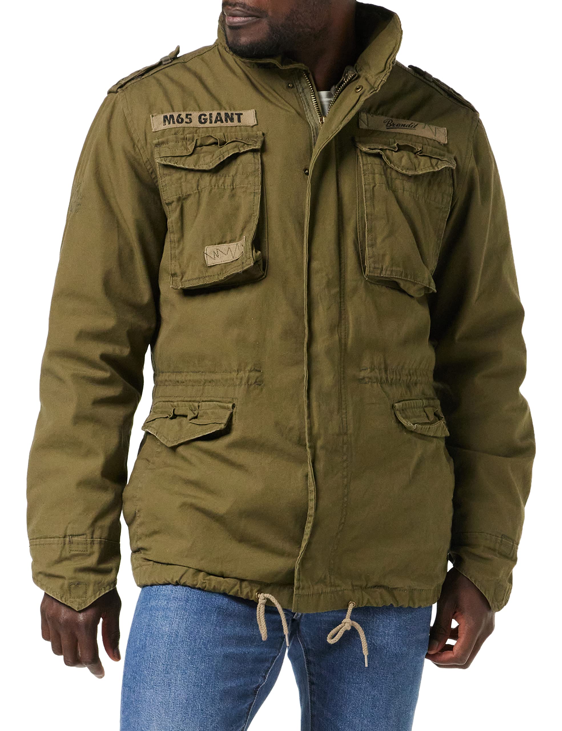 Brandit Men’s M-65 Giant Jacket Olive – Vintage Military Field Coat S
