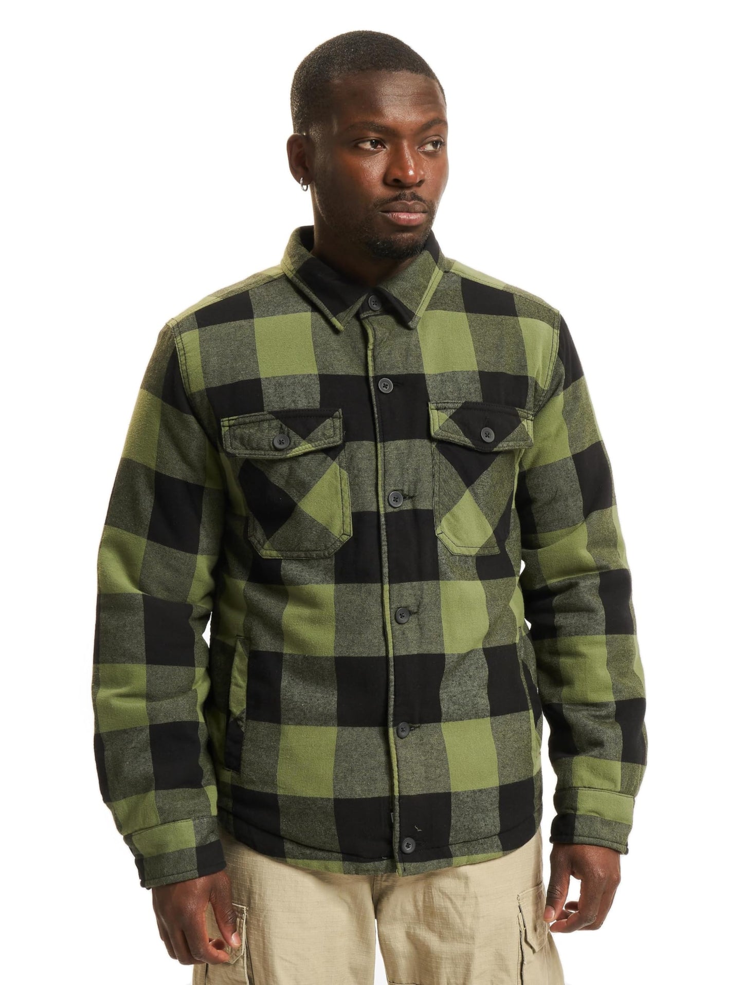 Brandit Men's Lumber Jacket Black/Blue