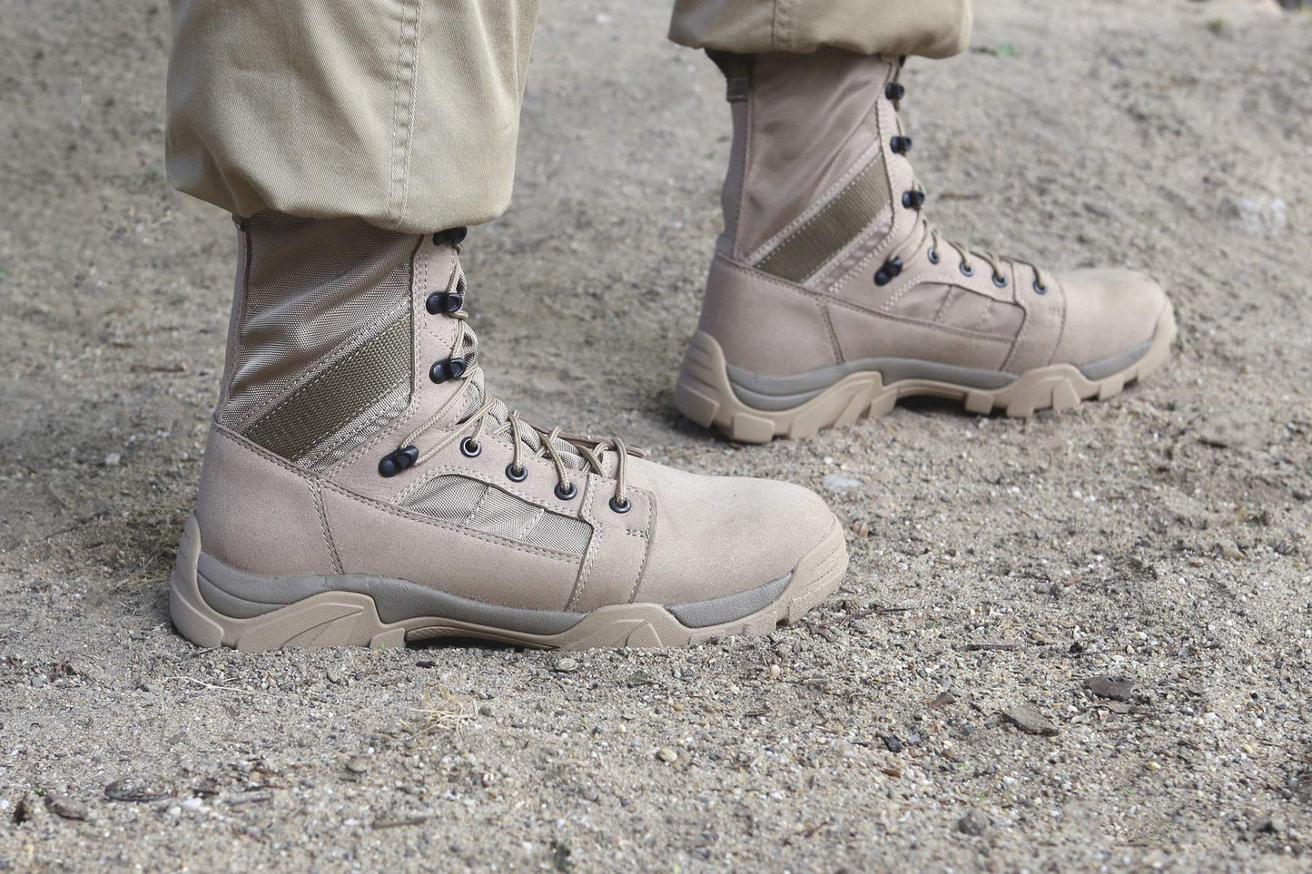 Brandit Defense Military Tactical Combat Boots (9, Camel)